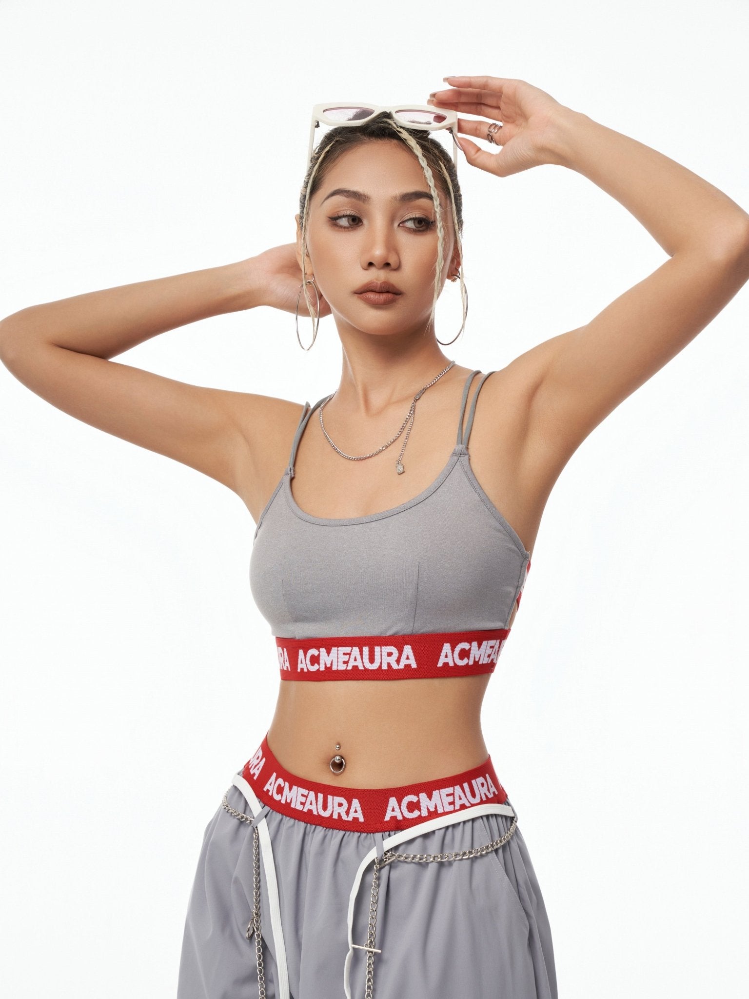 ACMEAURA Logo Band Sports Bra