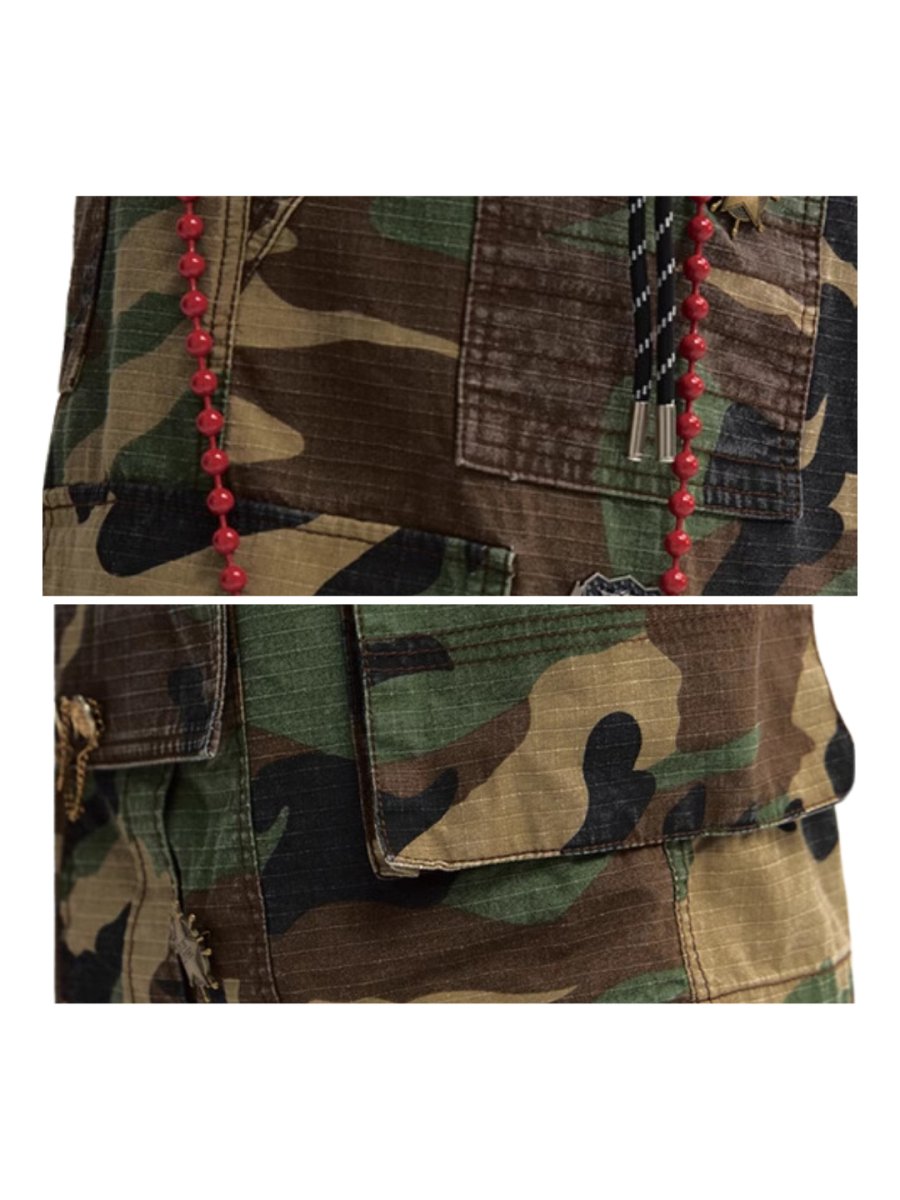 Camuflaje de la falda de carga Pantaltios de pierna ancha