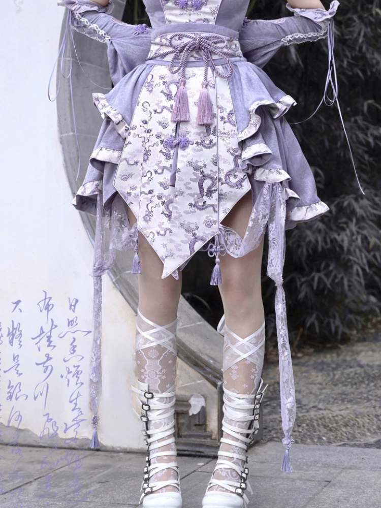 Chinese Qipao Inspired Lolita Fashion Skirt