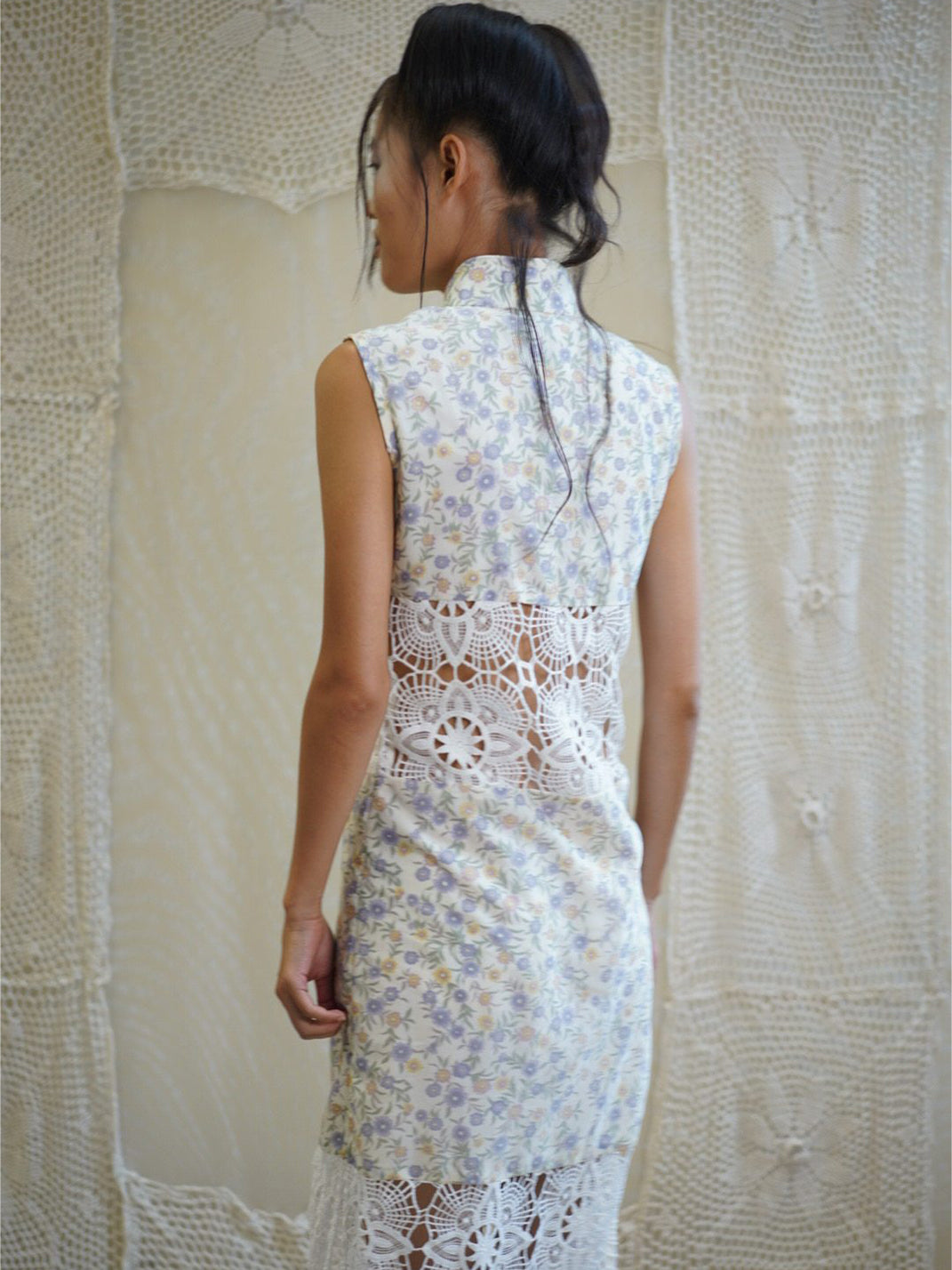 Floral Lace Cheongsam Dress
