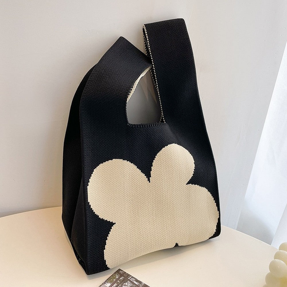 Retro Pattern Knit Storage Pouch