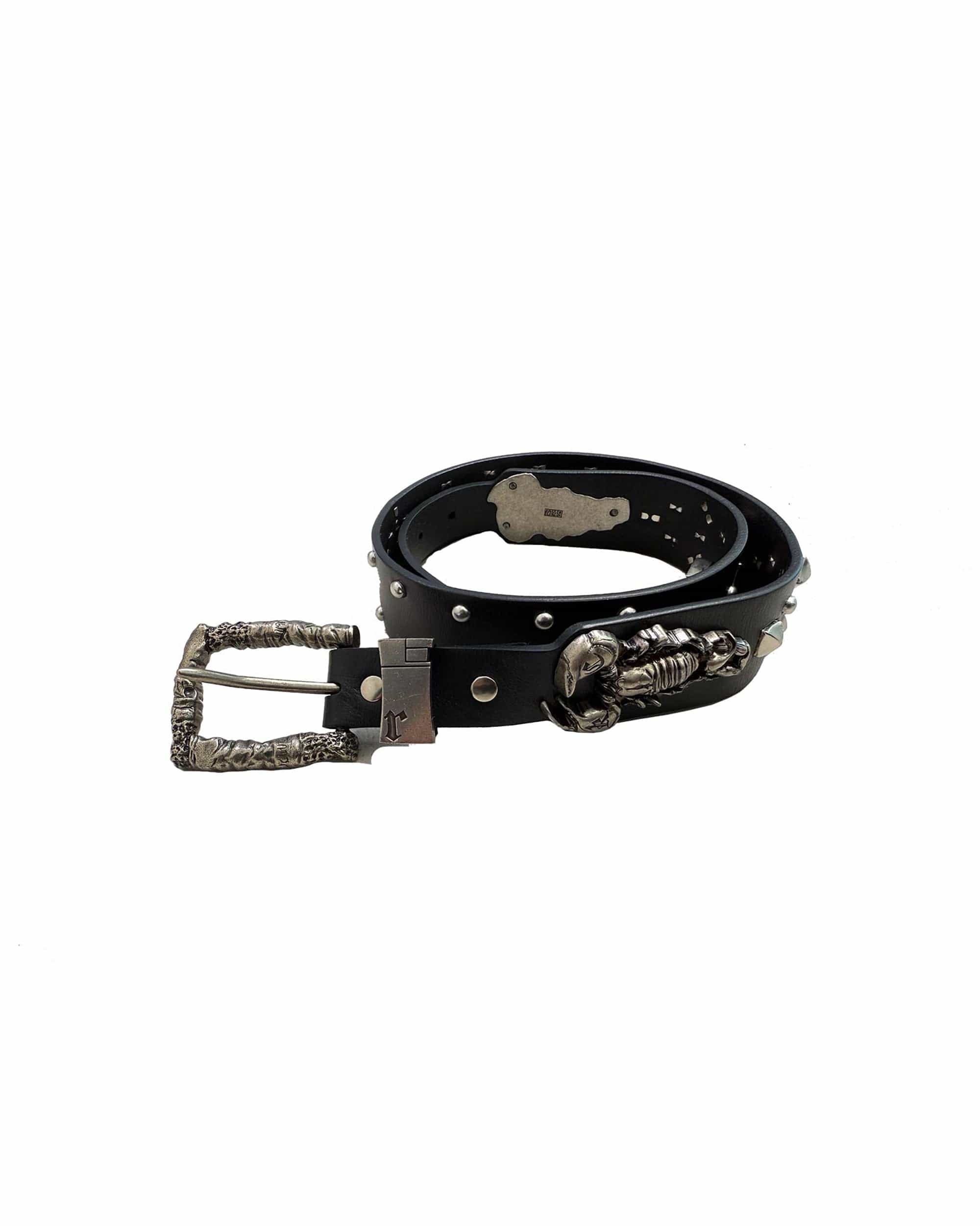 Studded Leather Scorpion Belt