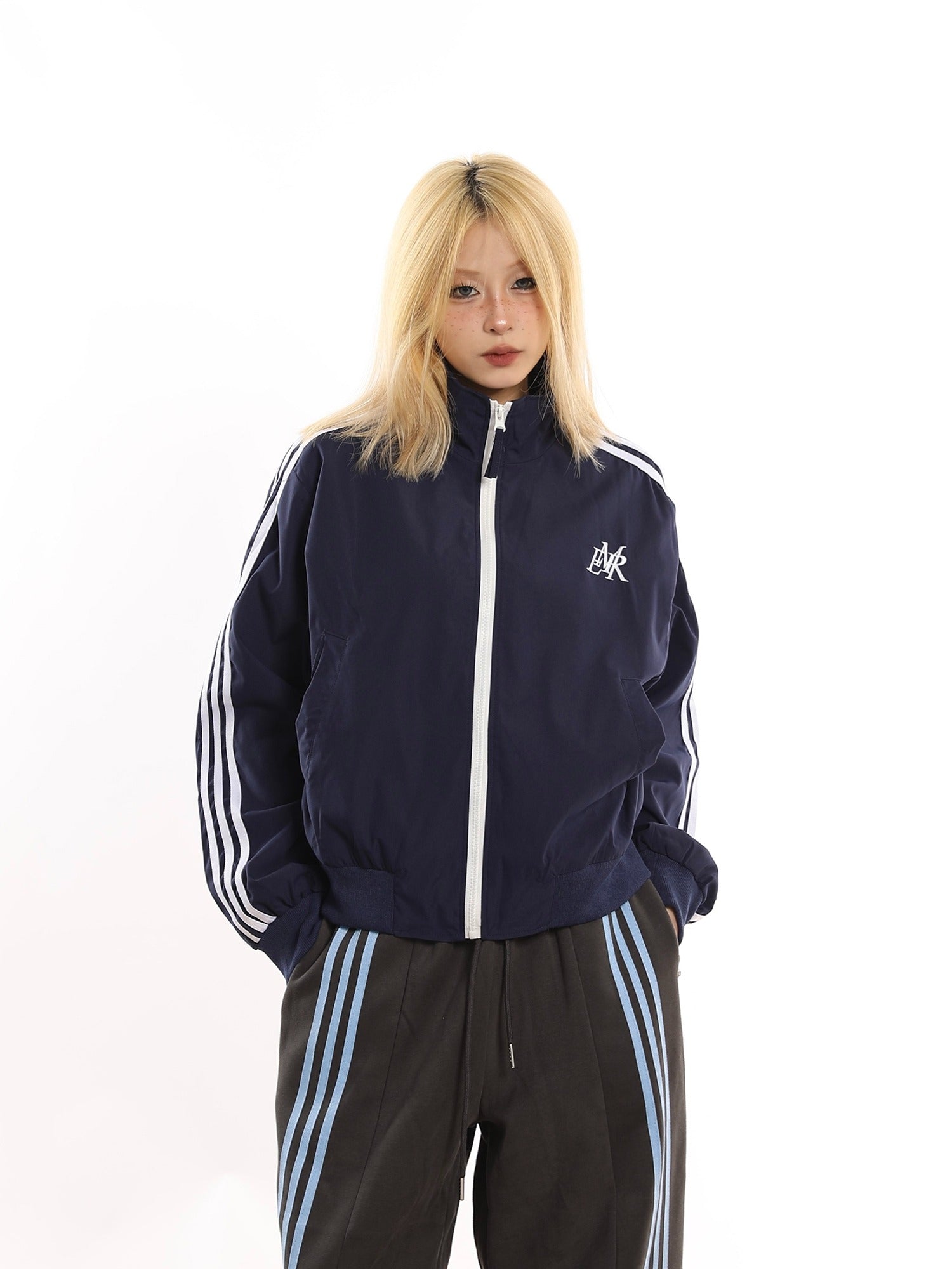 Athletic Three-Bar Track Jacket