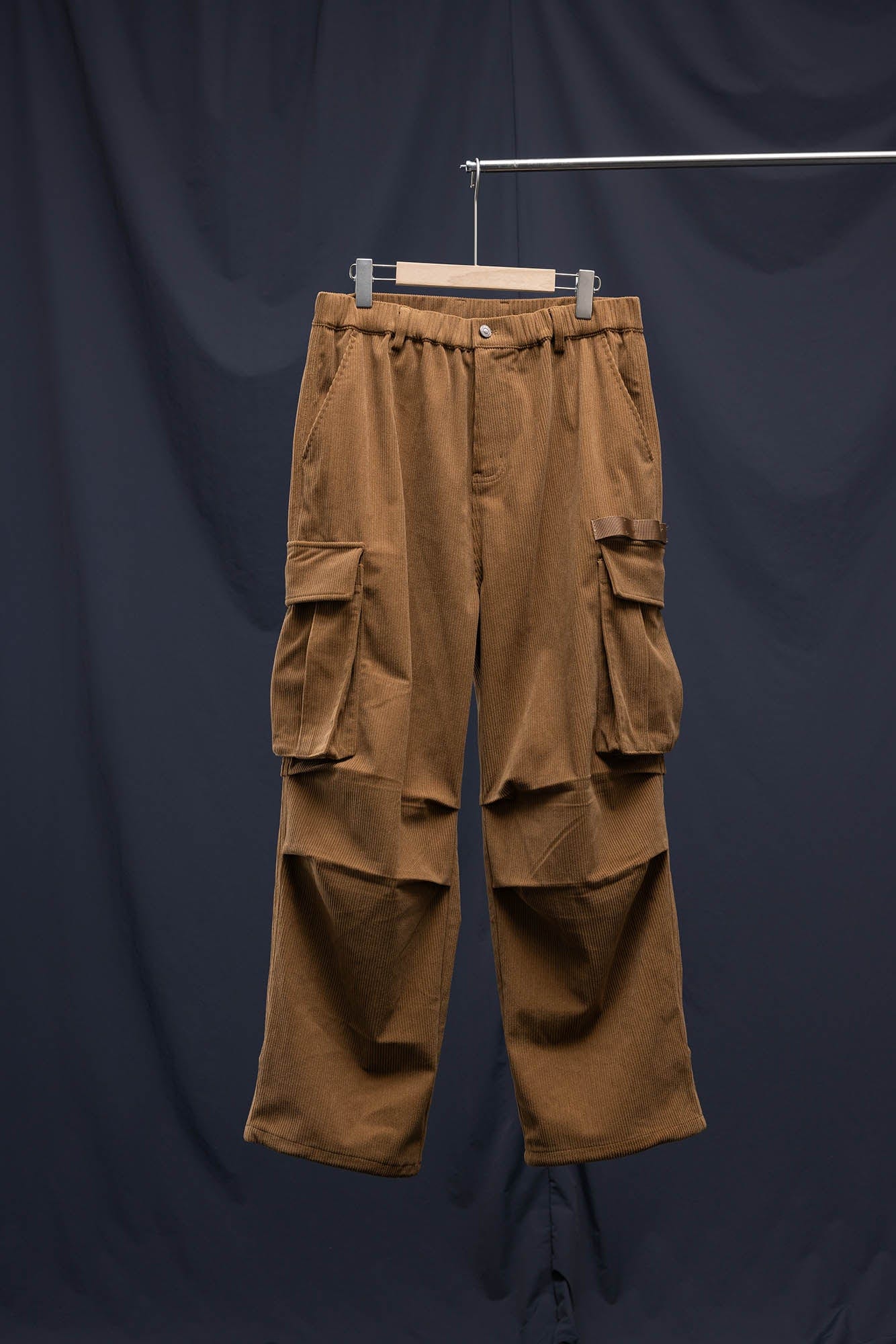 Corduroy Crinkled Cargo Pants