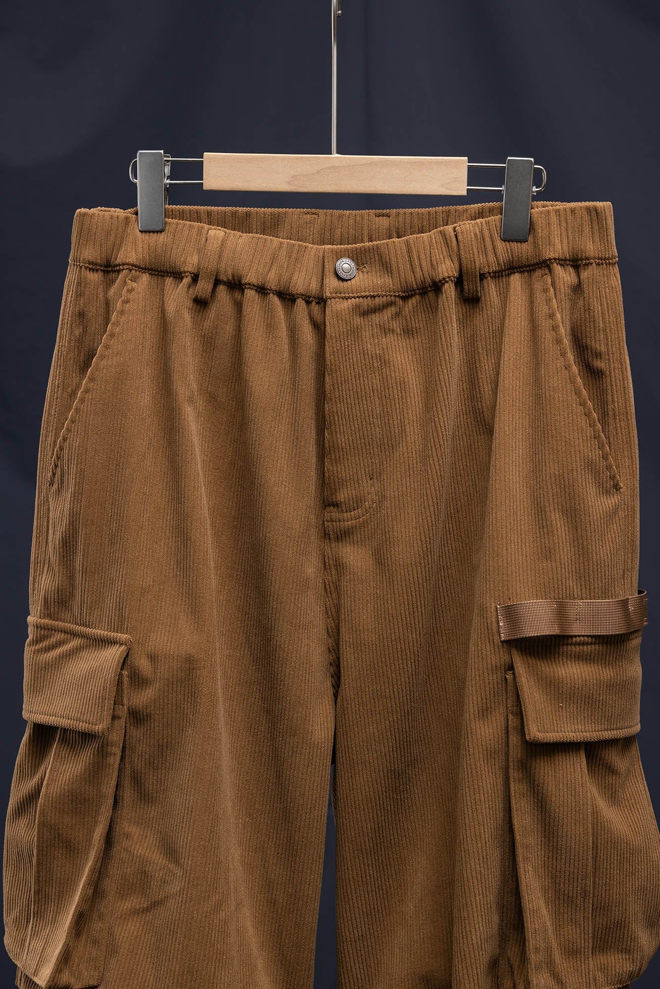 Corduroy Crinkled Cargo Pants