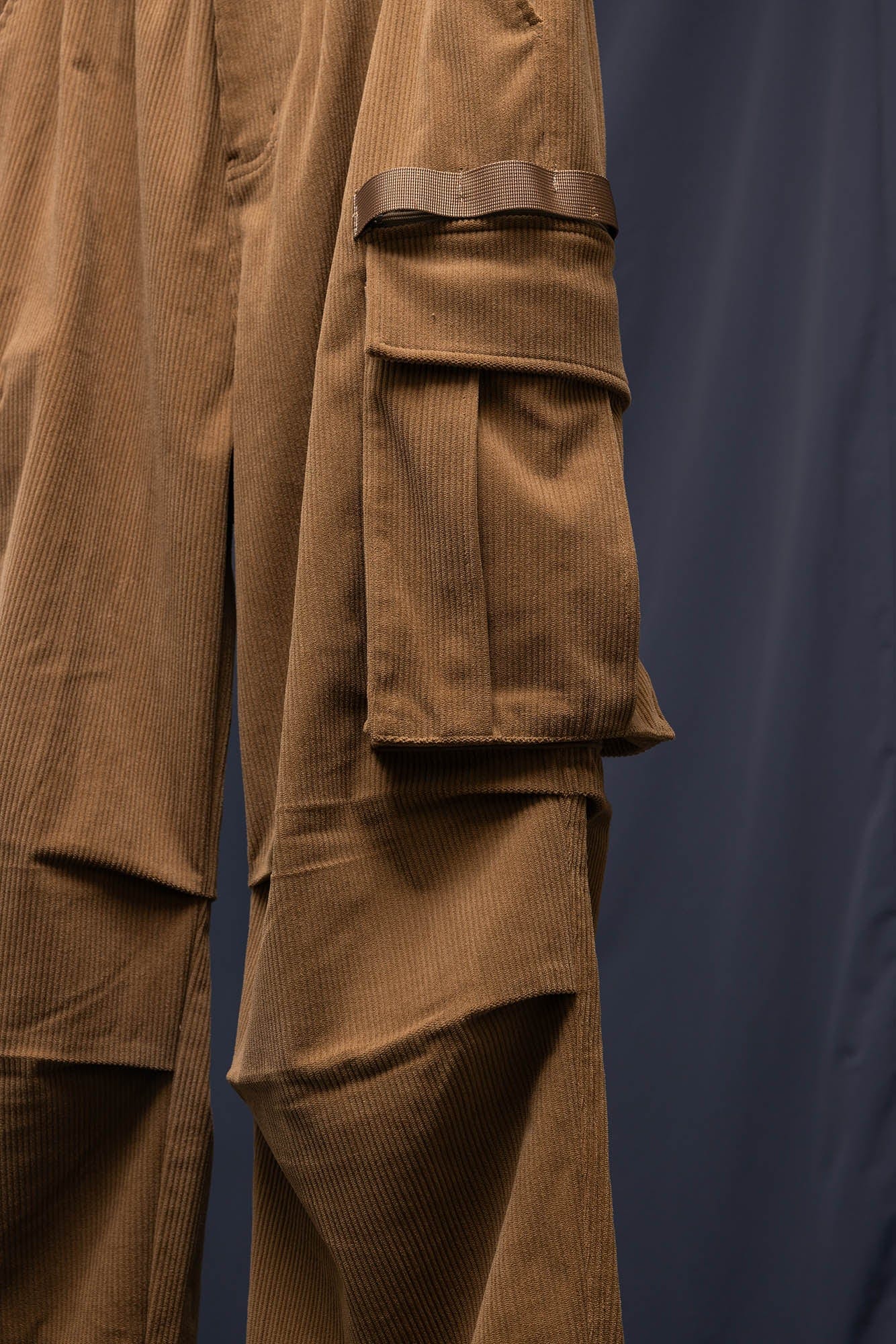 Corduroy Crinkled Cargo Pants