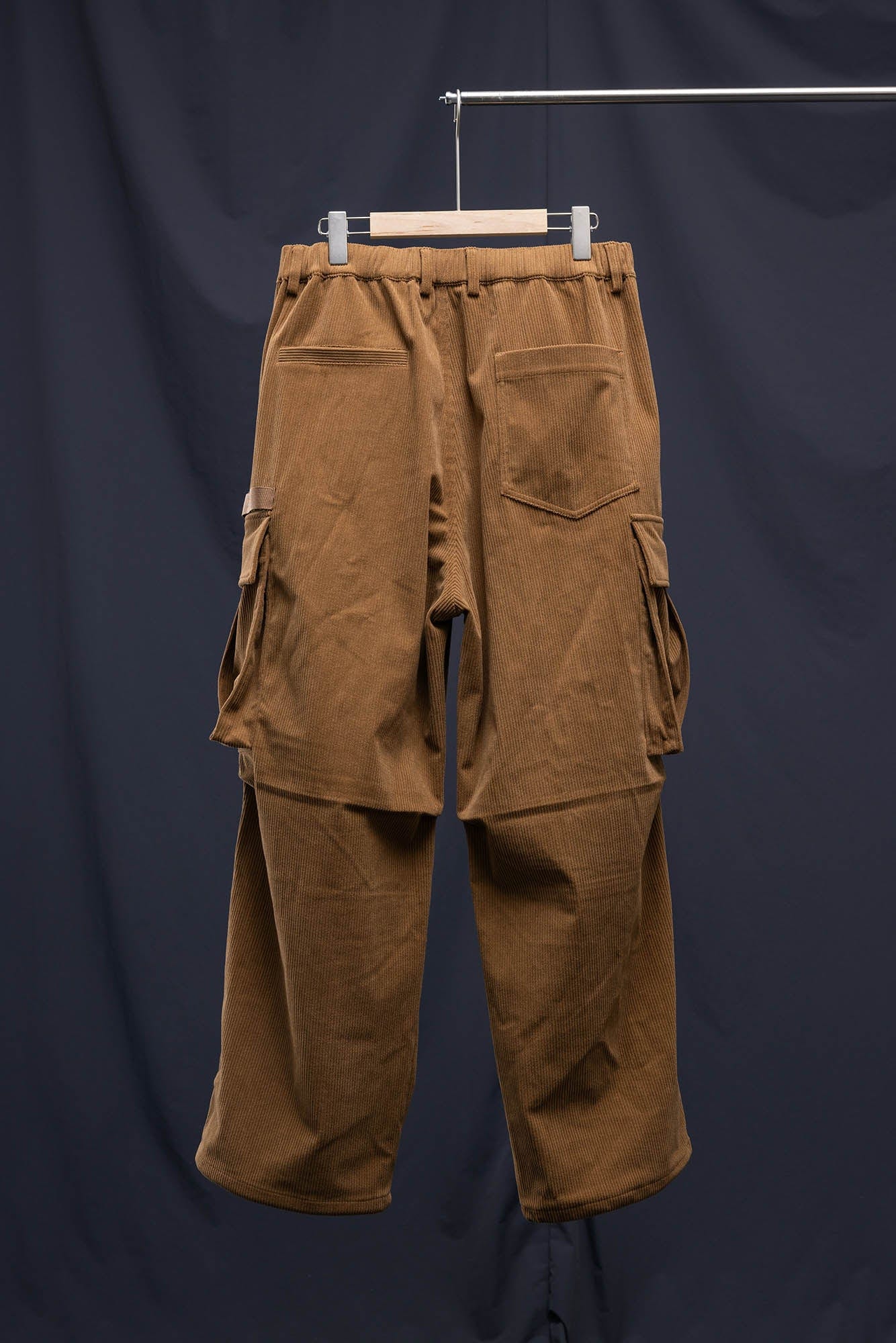 Corduroy Crinkled Cargo Pants