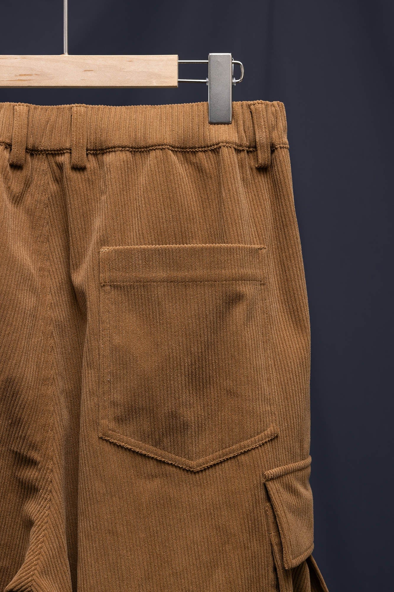 Corduroy Crinkled Cargo Pants