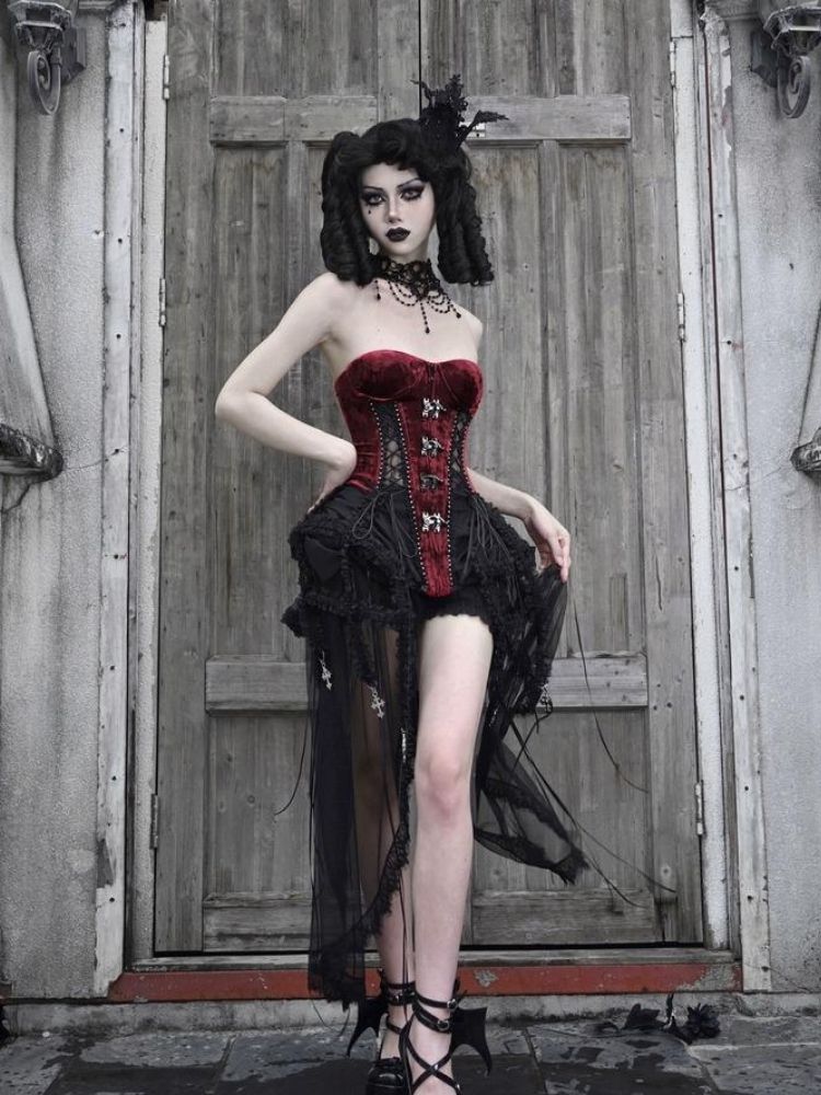 Velvet Lace Steampunk Corset