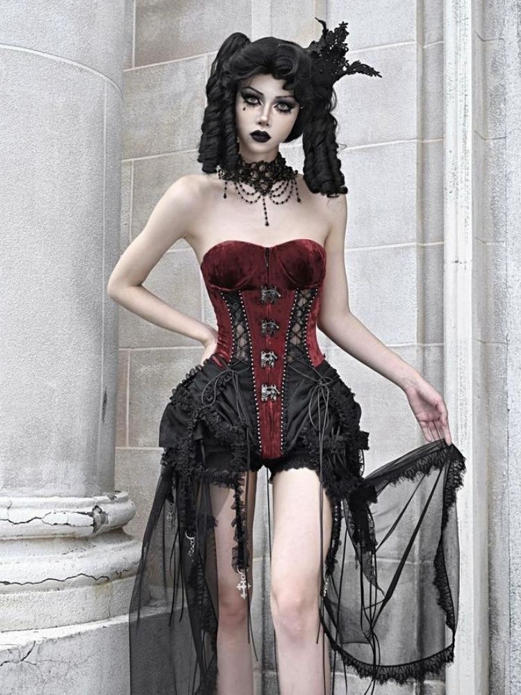 Velvet Lace Steampunk Corset