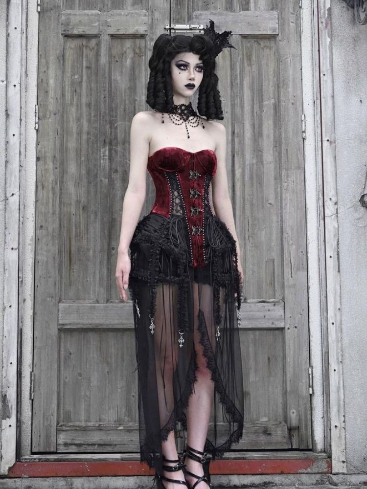 Velvet Lace Steampunk Corset