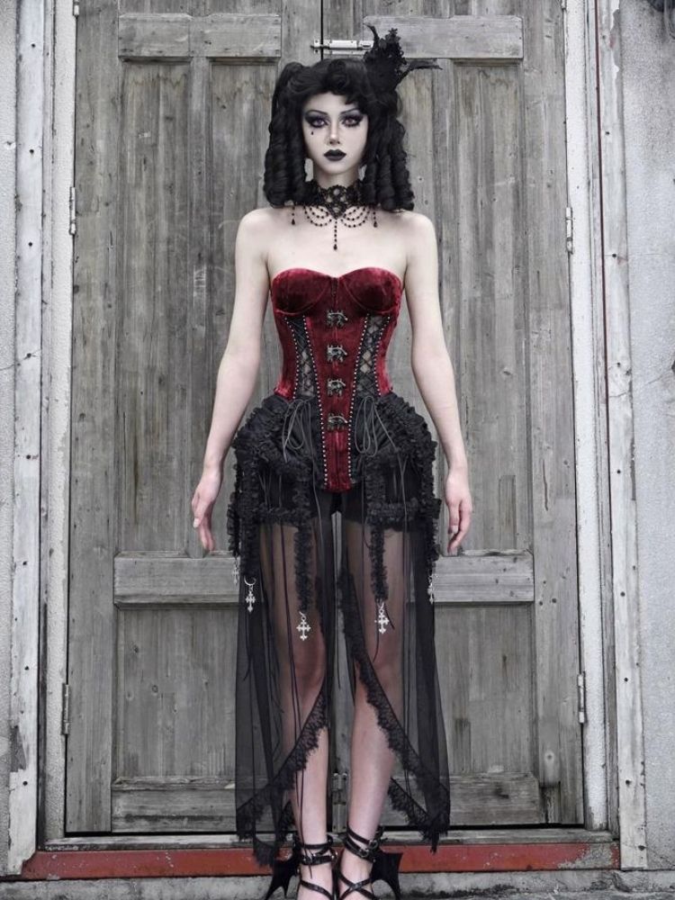 Velvet Lace Steampunk Corset