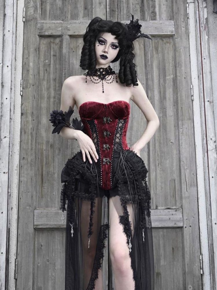 Velvet Lace Steampunk Corset