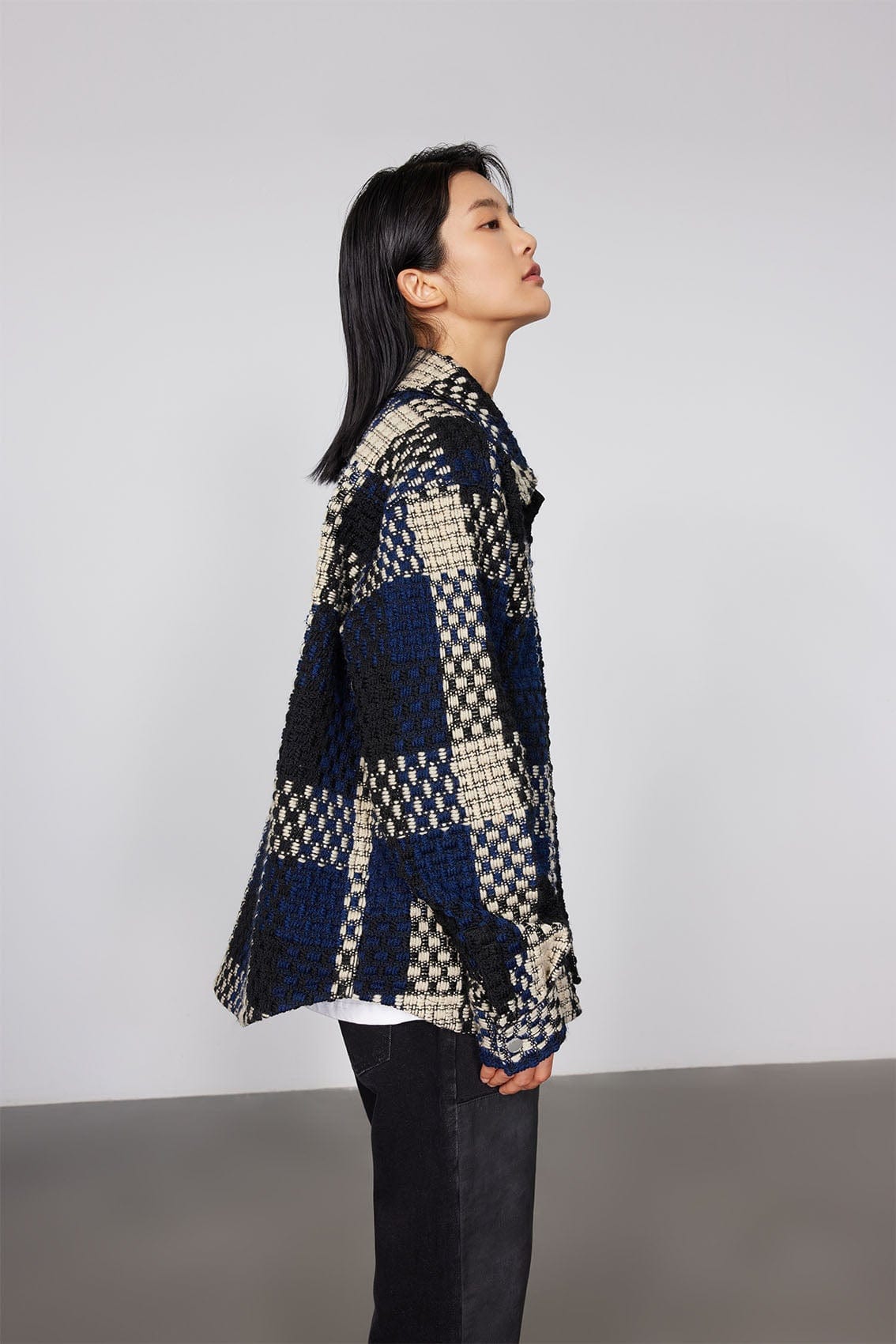 Patchwork Knit Jacket