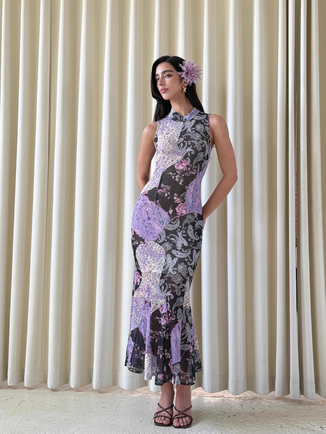 Stretch Mermaid Cheongsam Dress