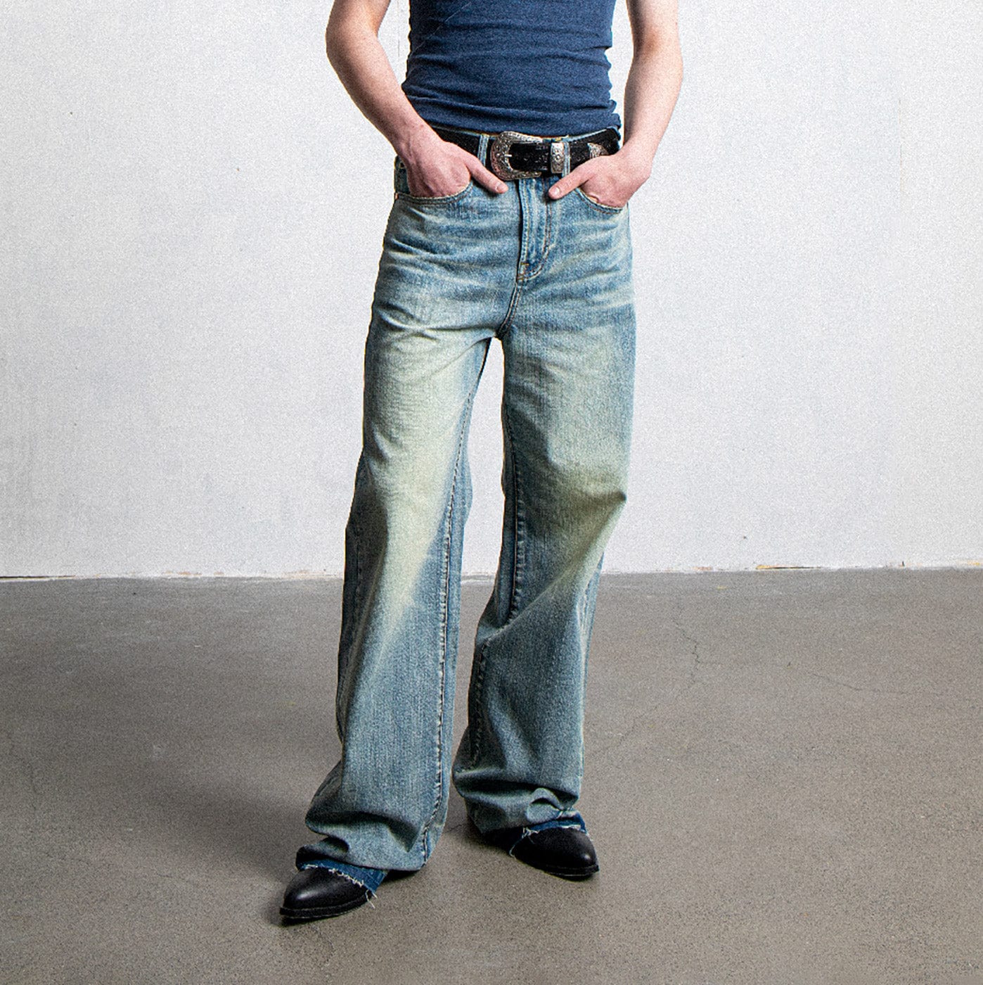 Raw Edge Light Wash Jeans