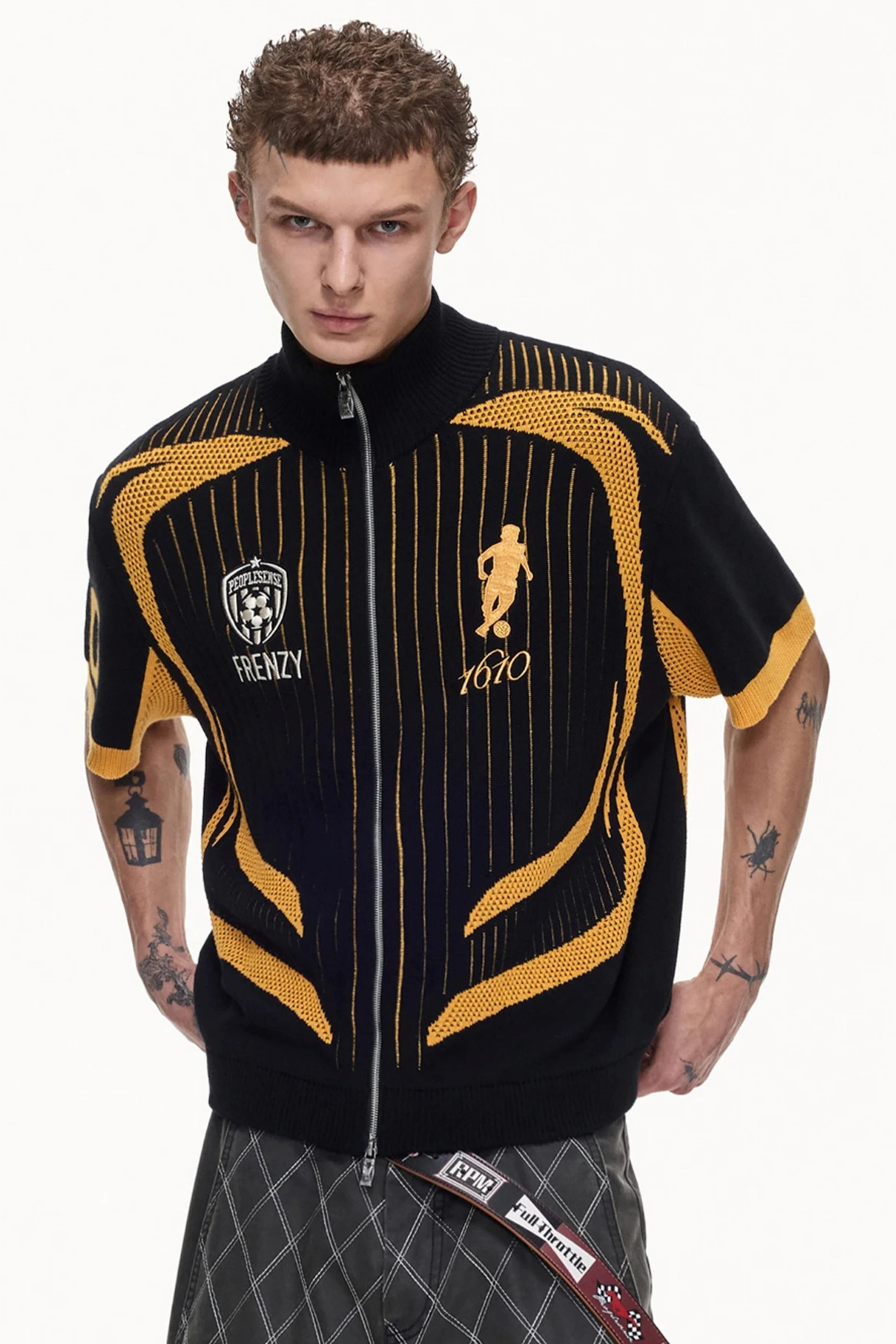 Men's Racing Retro Knit Polo Shirt
