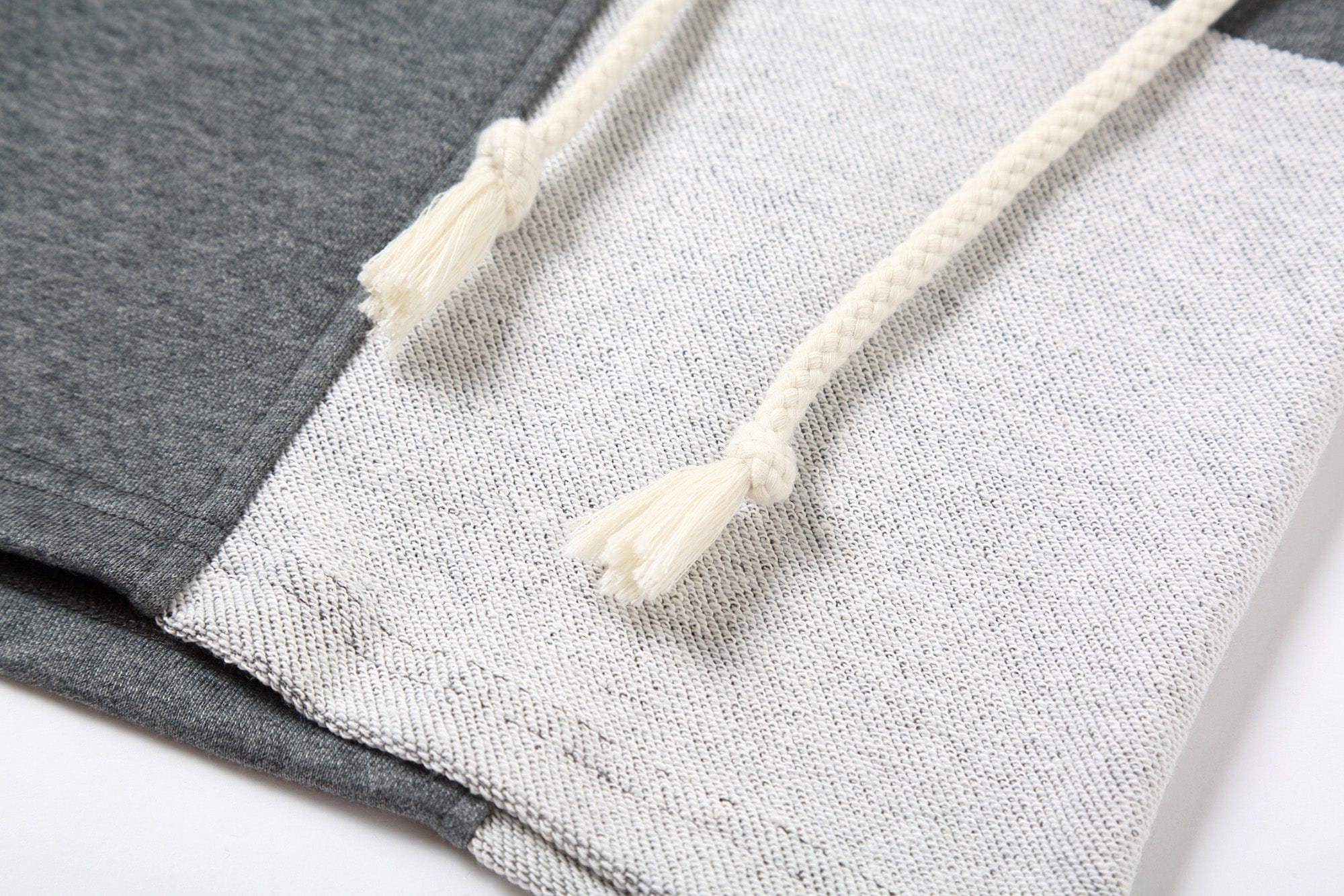 Patchwork Drawstring Shorts with Extra Long Rope Ties