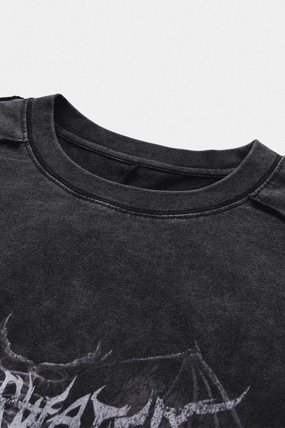 Raw Edge Gothic Washed T-Shirt