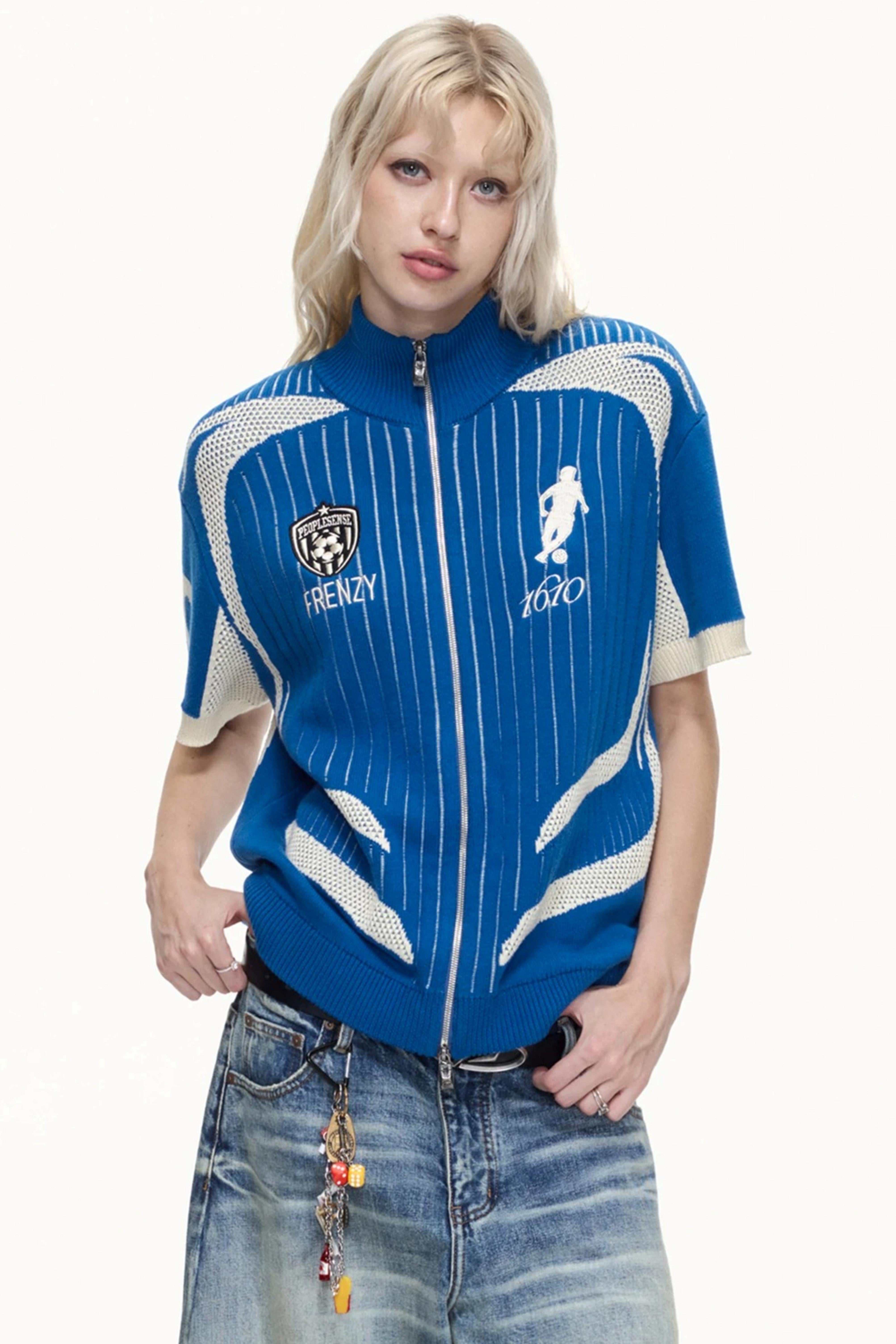 Men's Racing Retro Knit Polo Shirt