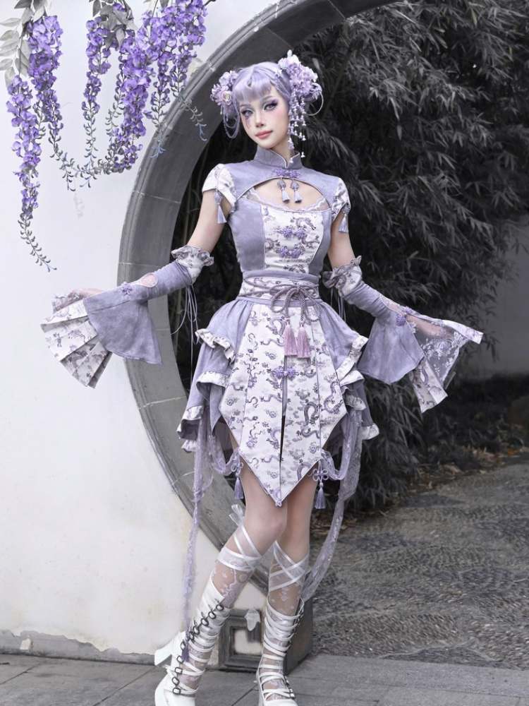 Chinese Qipao Inspired Lolita Fashion Skirt