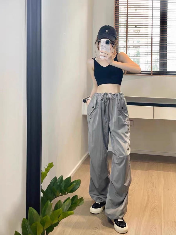 Plus Size Utility Pocket Wide Leg Pant