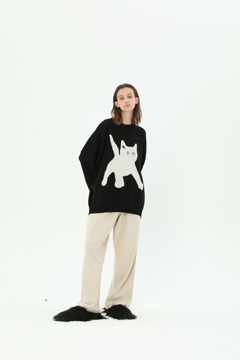 Cat Graphic Sweater