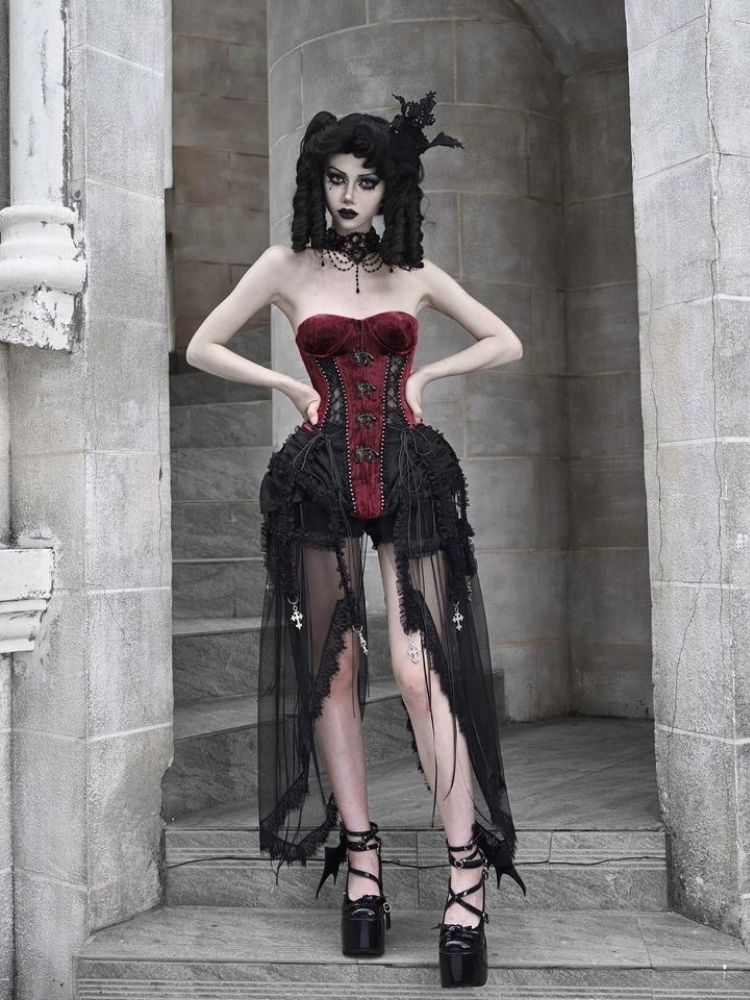 Velvet Lace Steampunk Corset