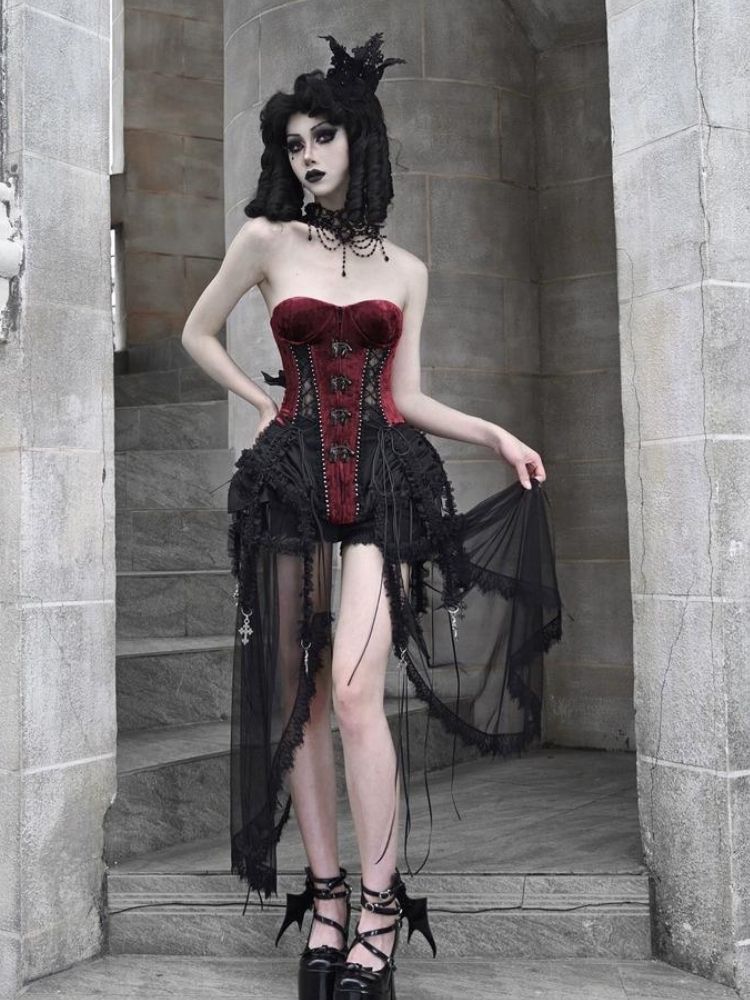 Velvet Lace Steampunk Corset