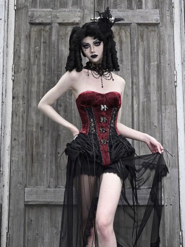 Velvet Lace Steampunk Corset