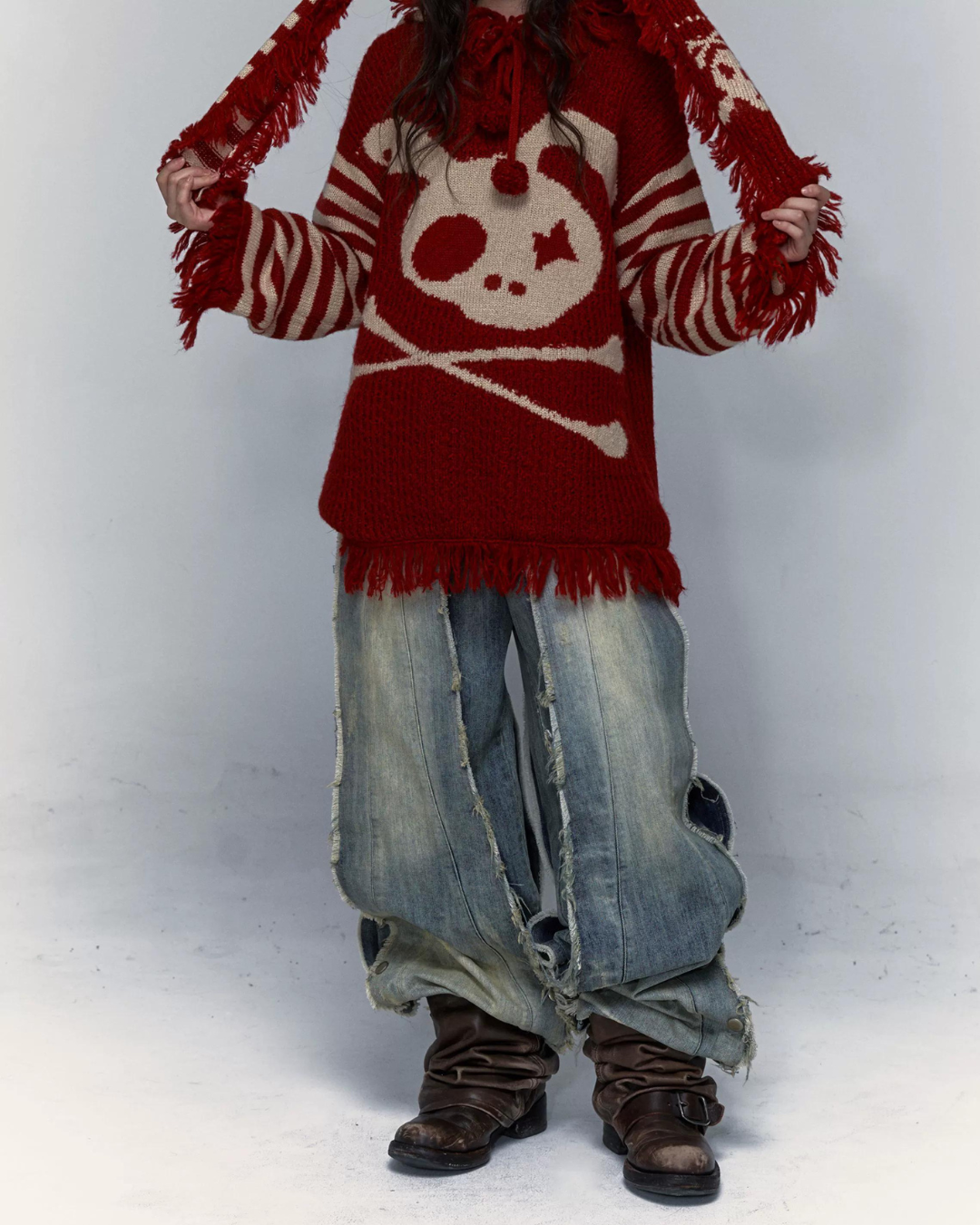 Skeleton Rabbit Knit Sweater