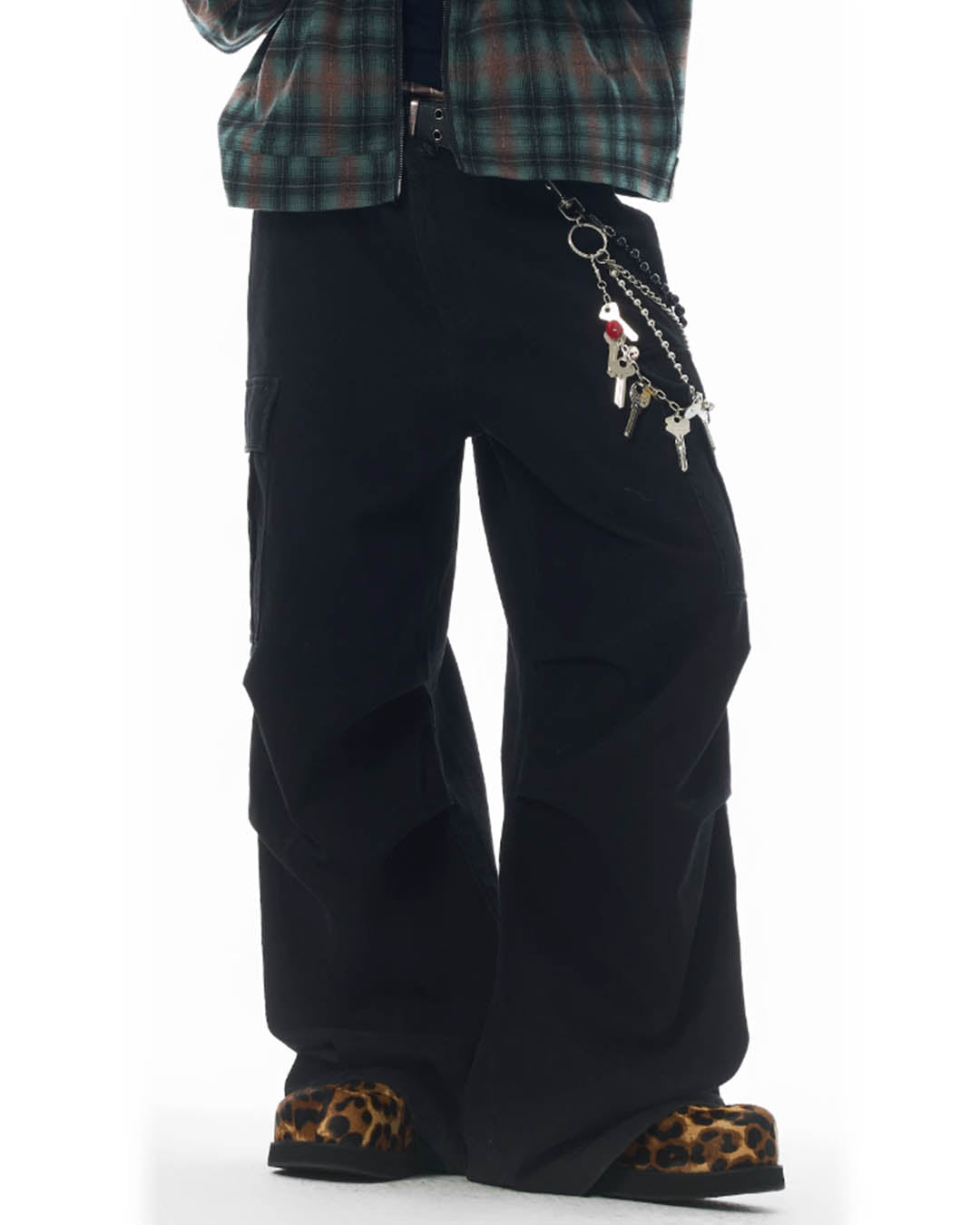 JHYQ Washed Pleated Work Baggy Cargo Pants | Face 3 Face