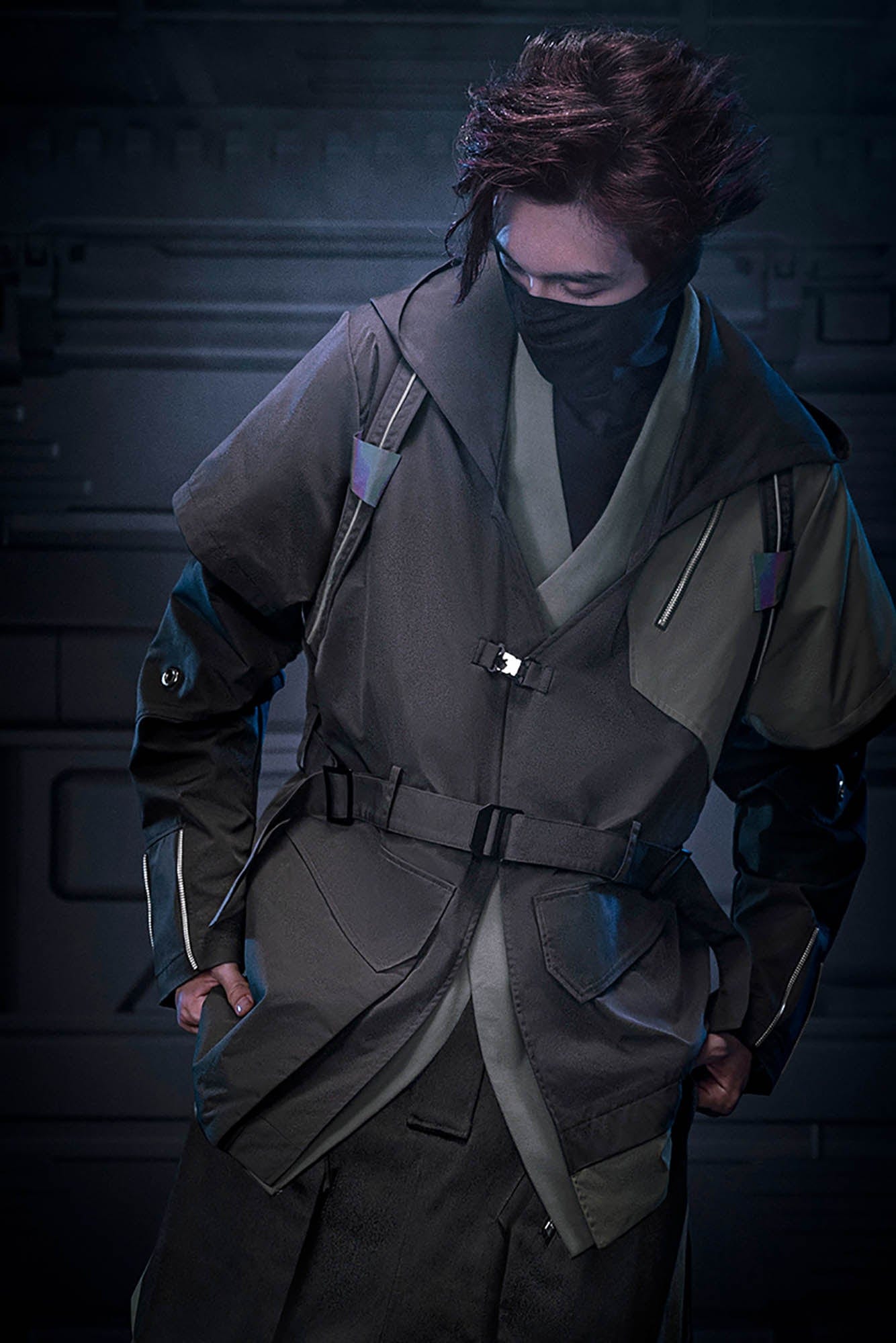 Layered Techwear Combat Jacket