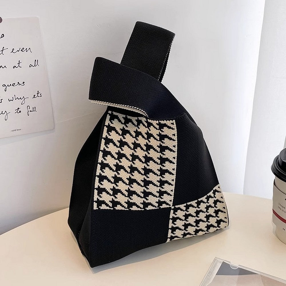 Retro Pattern Knit Storage Pouch