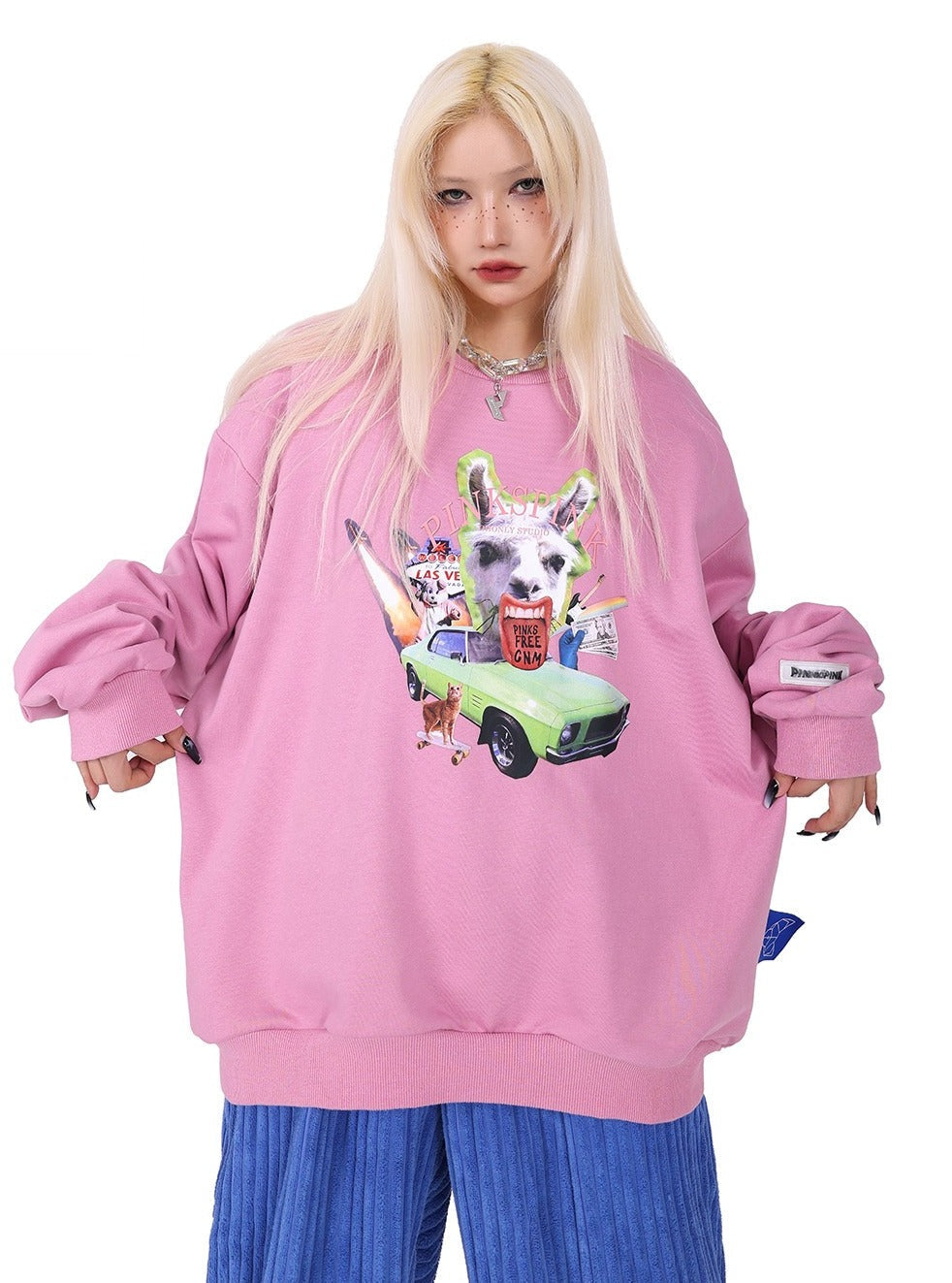 PINKSPINK Punk Panda Graphic Sweatshirt