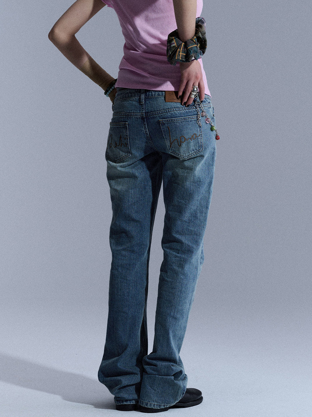Low-Waist Slim Flare Jeans
