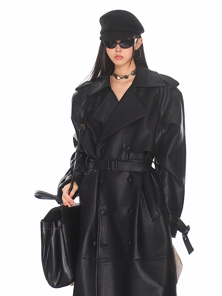 Leather Trench Coat