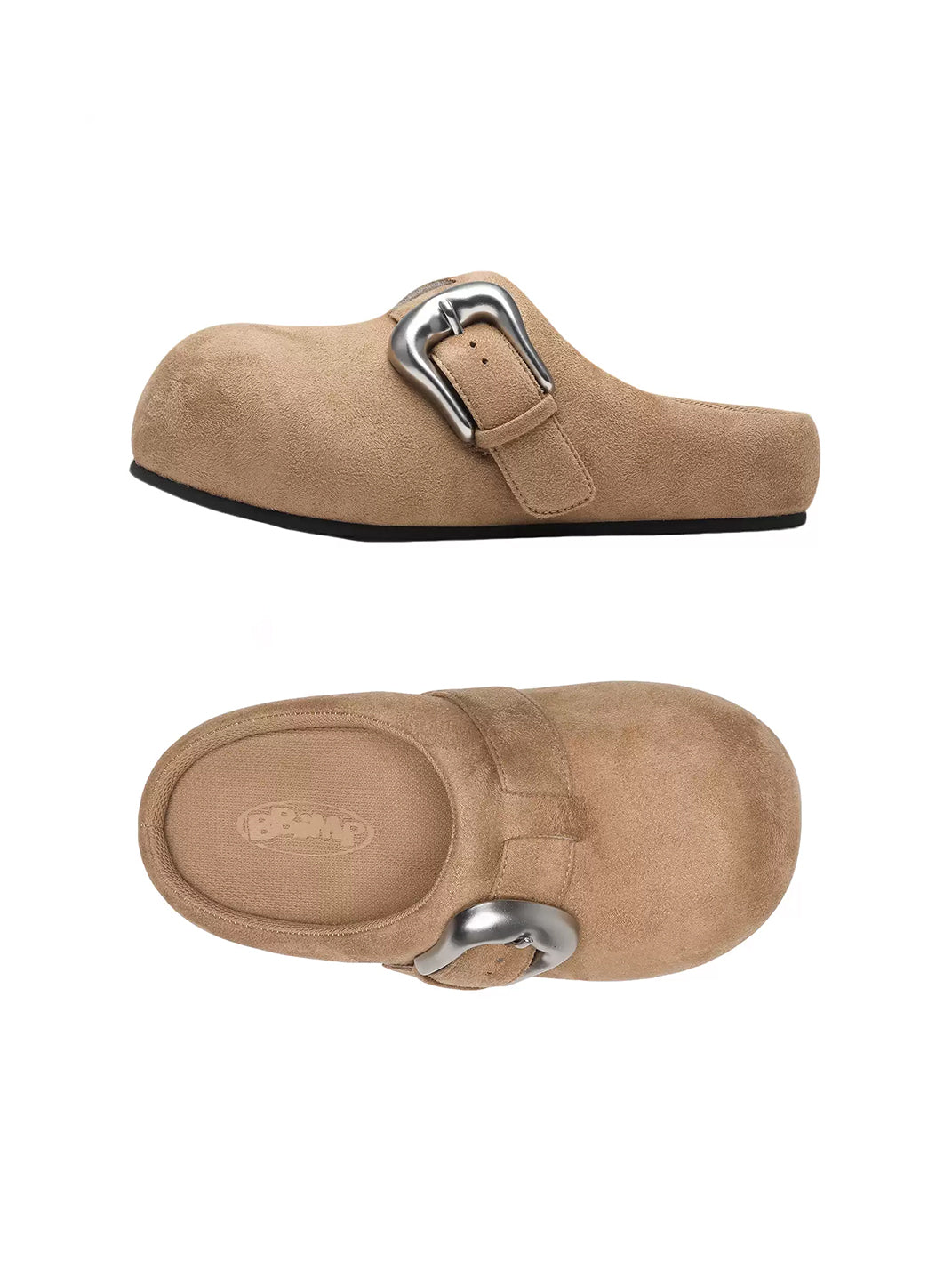 Rounded-Toe Buckle-Accent Slip-On Mules - view 8