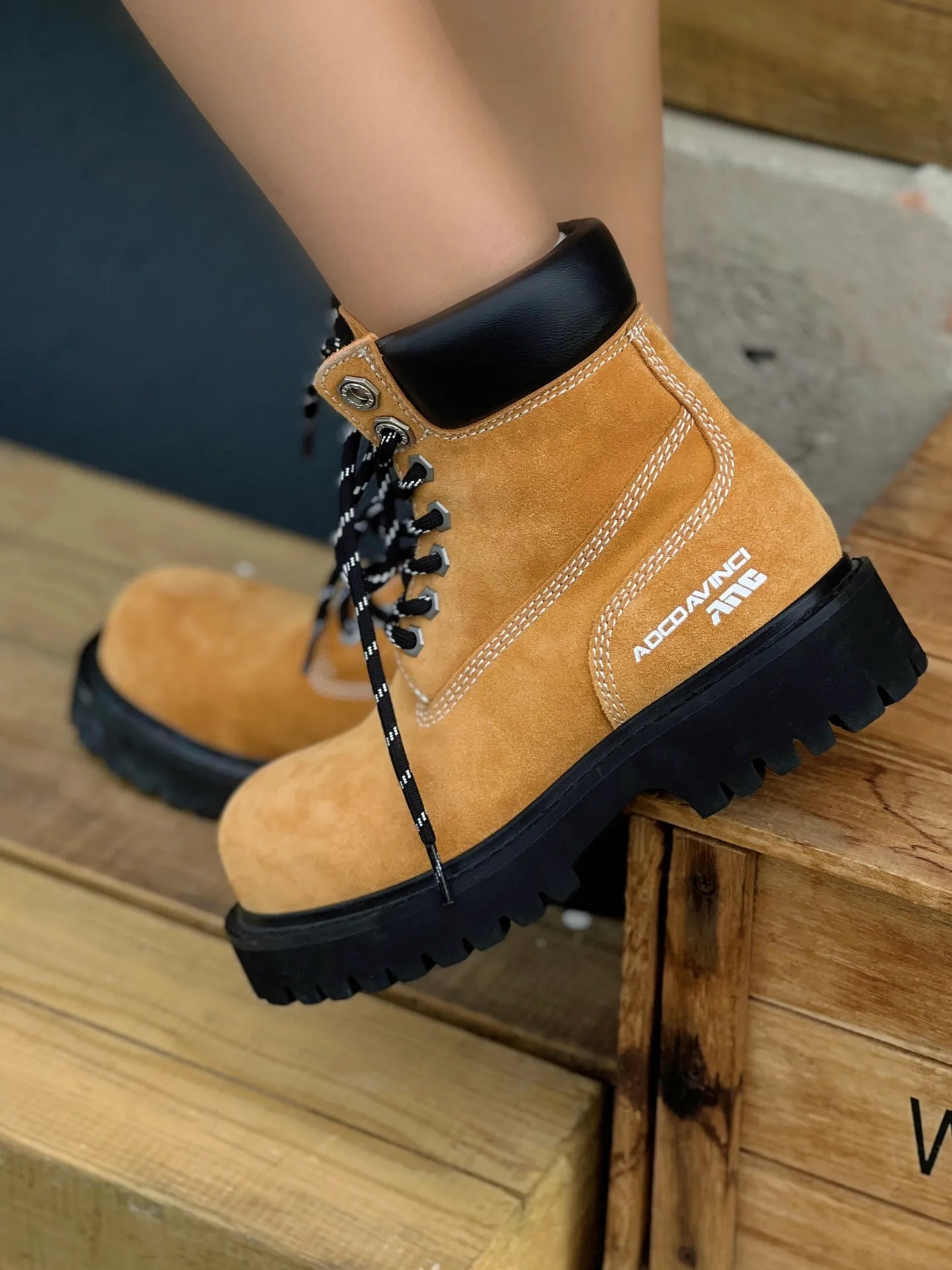 Yellow Stardust Martin Boots