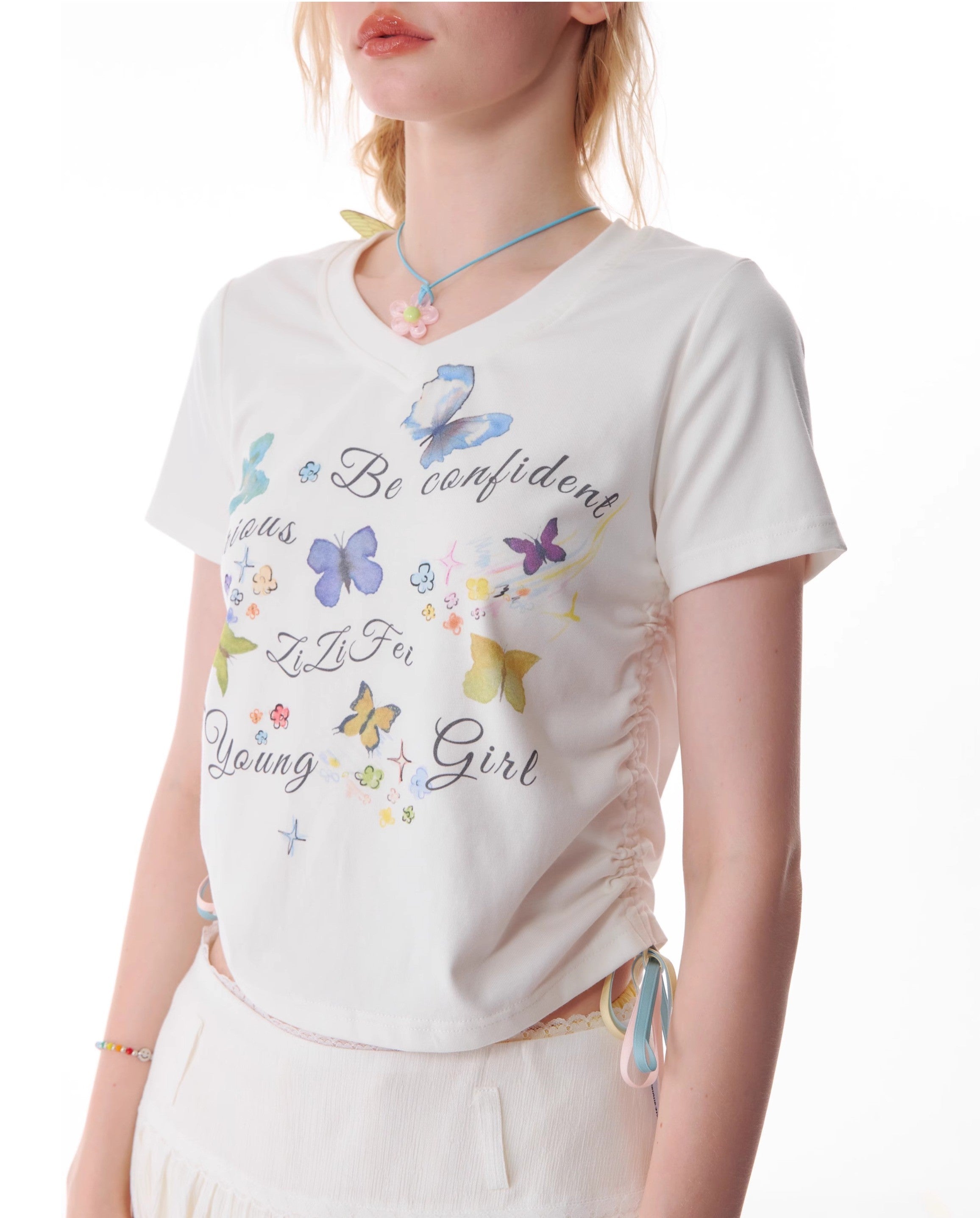 Butterfly Slogan Graphic Tee