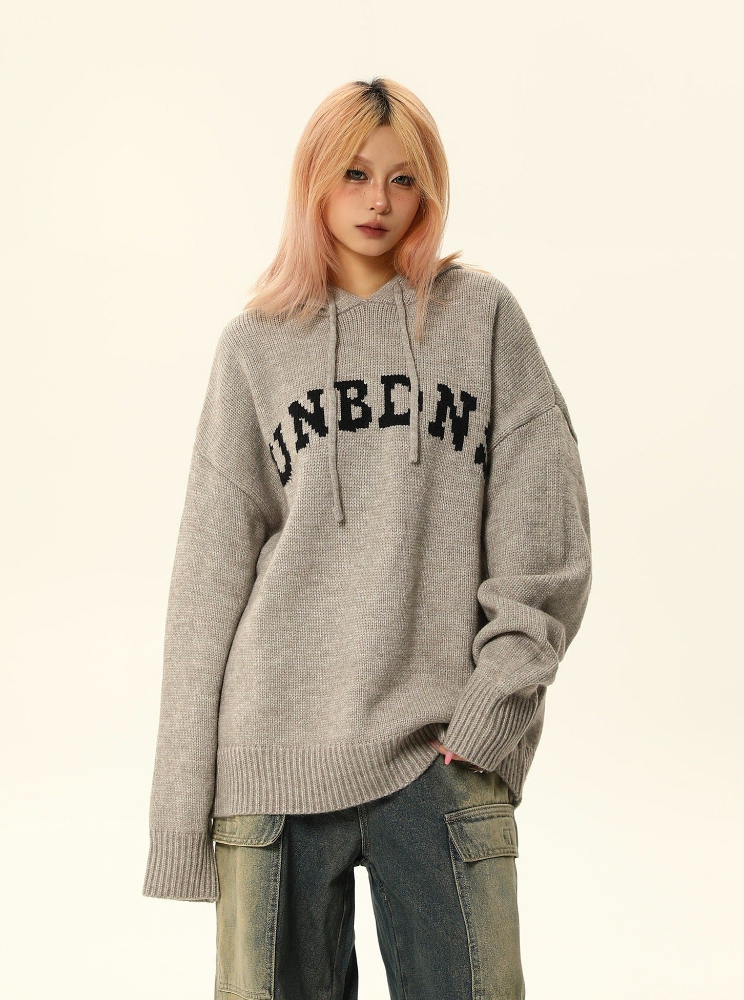 UNBDNS Hooded Knit Sweater Jacket