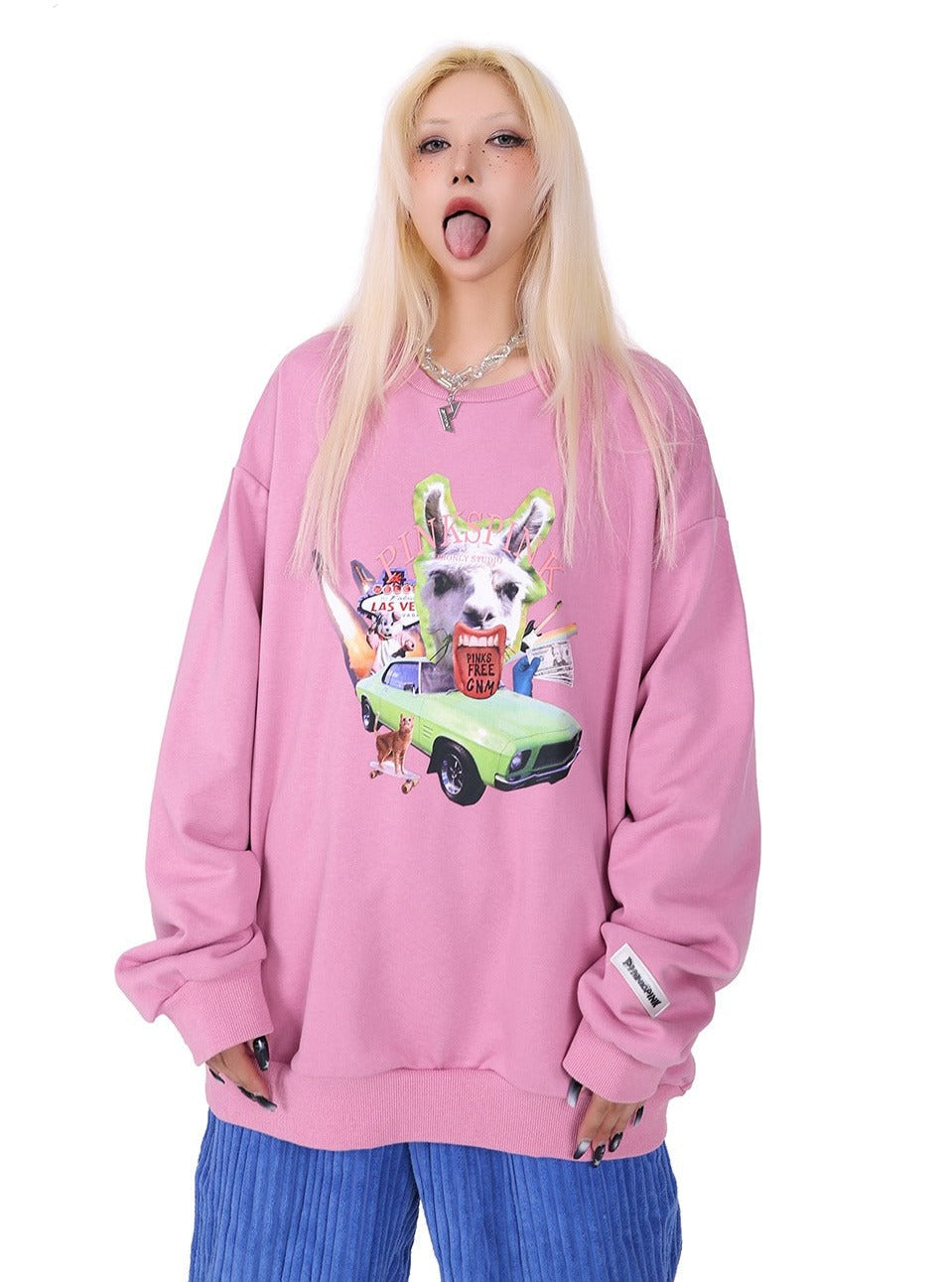 PINKSPINK Punk Panda Graphic Sweatshirt