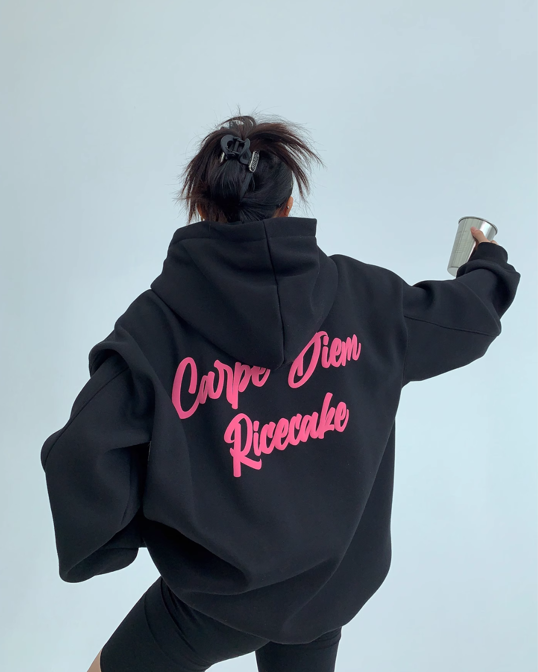 Pink Carpe Diem Script Hoodie
