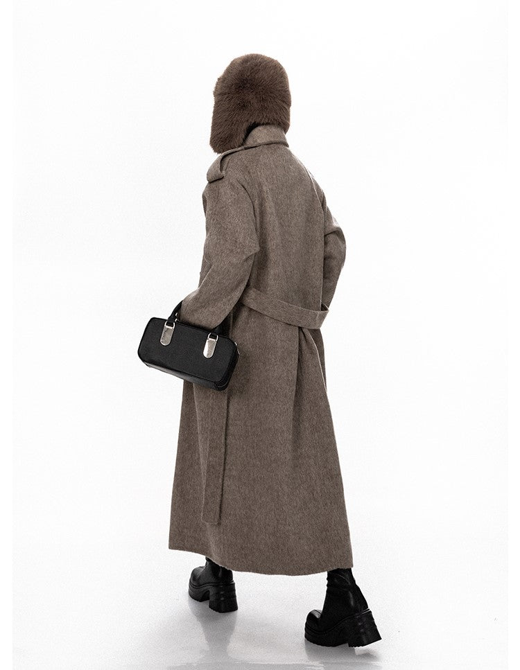 Wool Military-Style Trench Coat