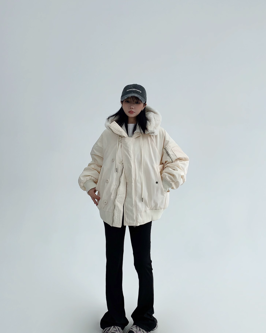 Frost Sherpa-Collar Bomber Jacket