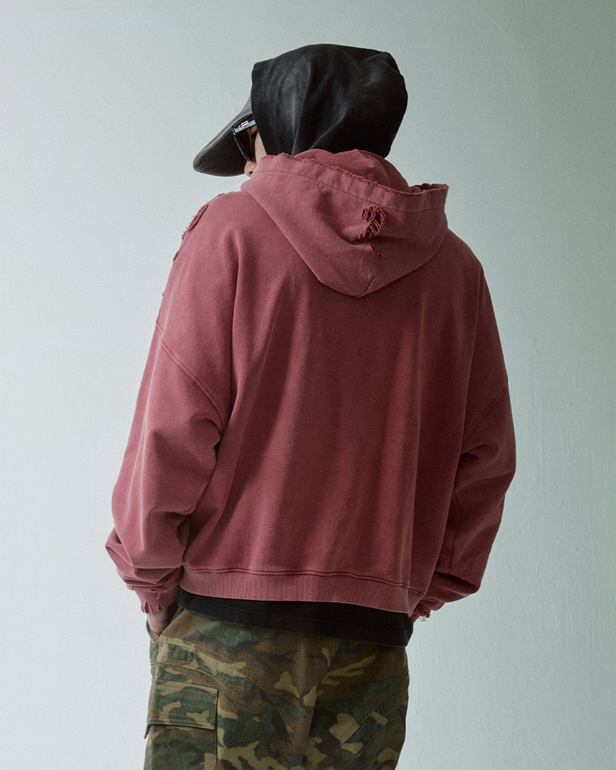 Heavy Distressed Oversized Hoodie