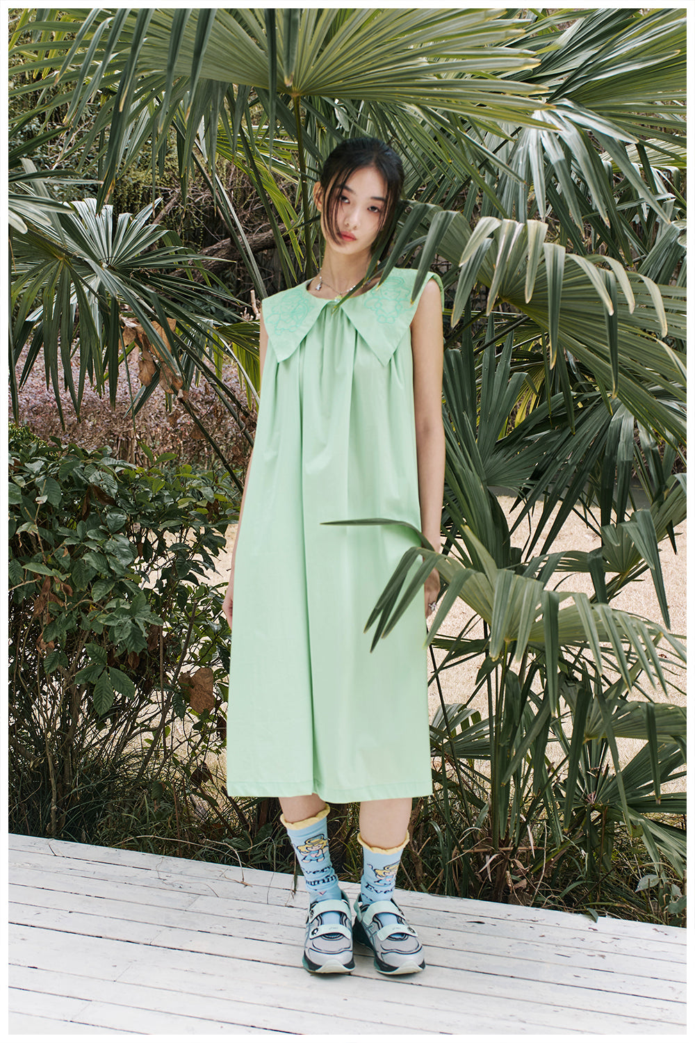 Mint Green Sailor Collar Dress
