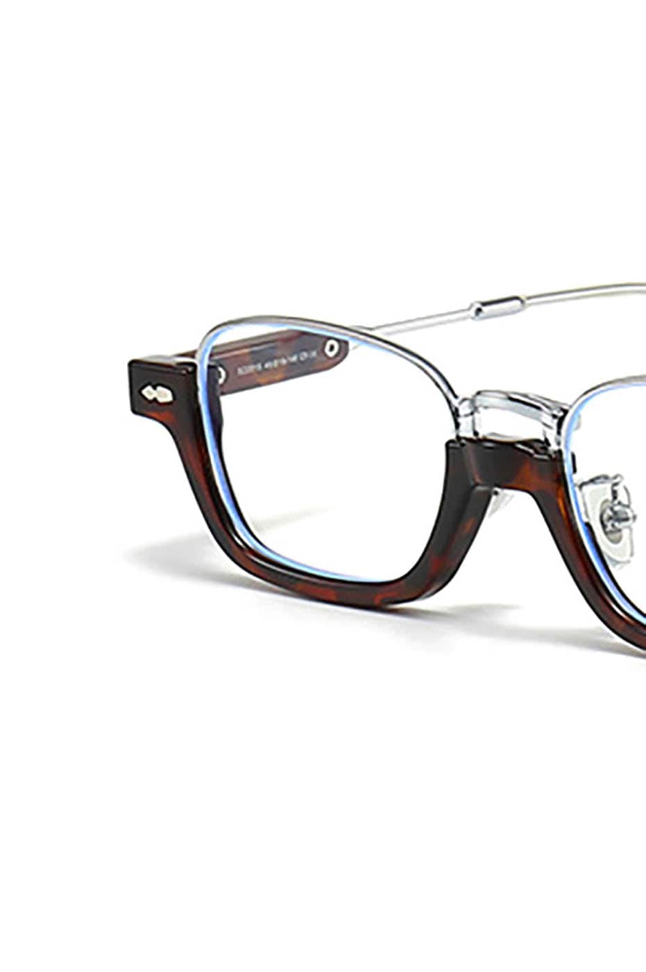 Square-Frame Glasses with Acetate Front