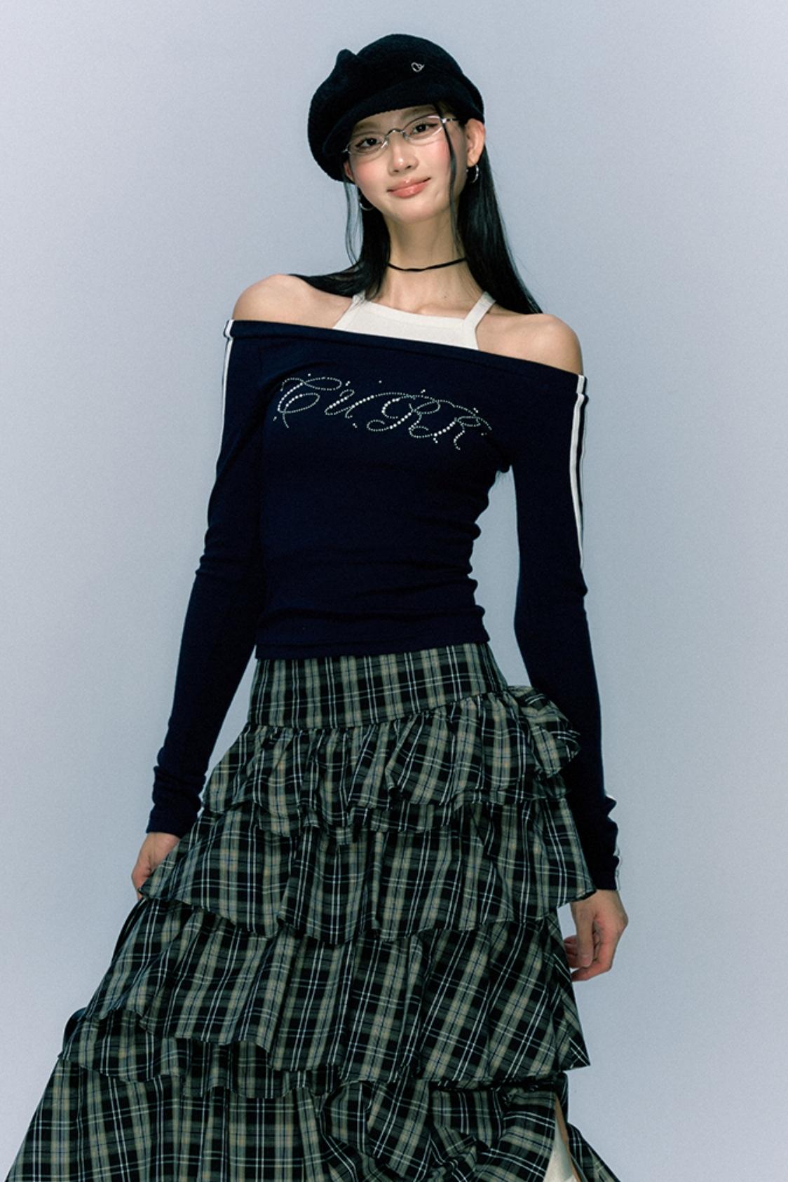 Y2K-Inspired Off-Shoulder Top