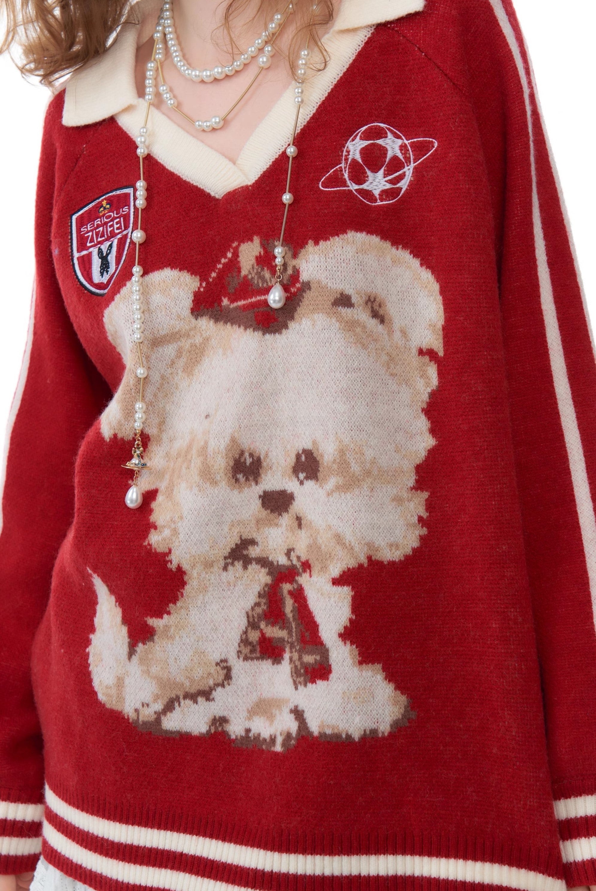 Royal Puppy Varsity Sweater